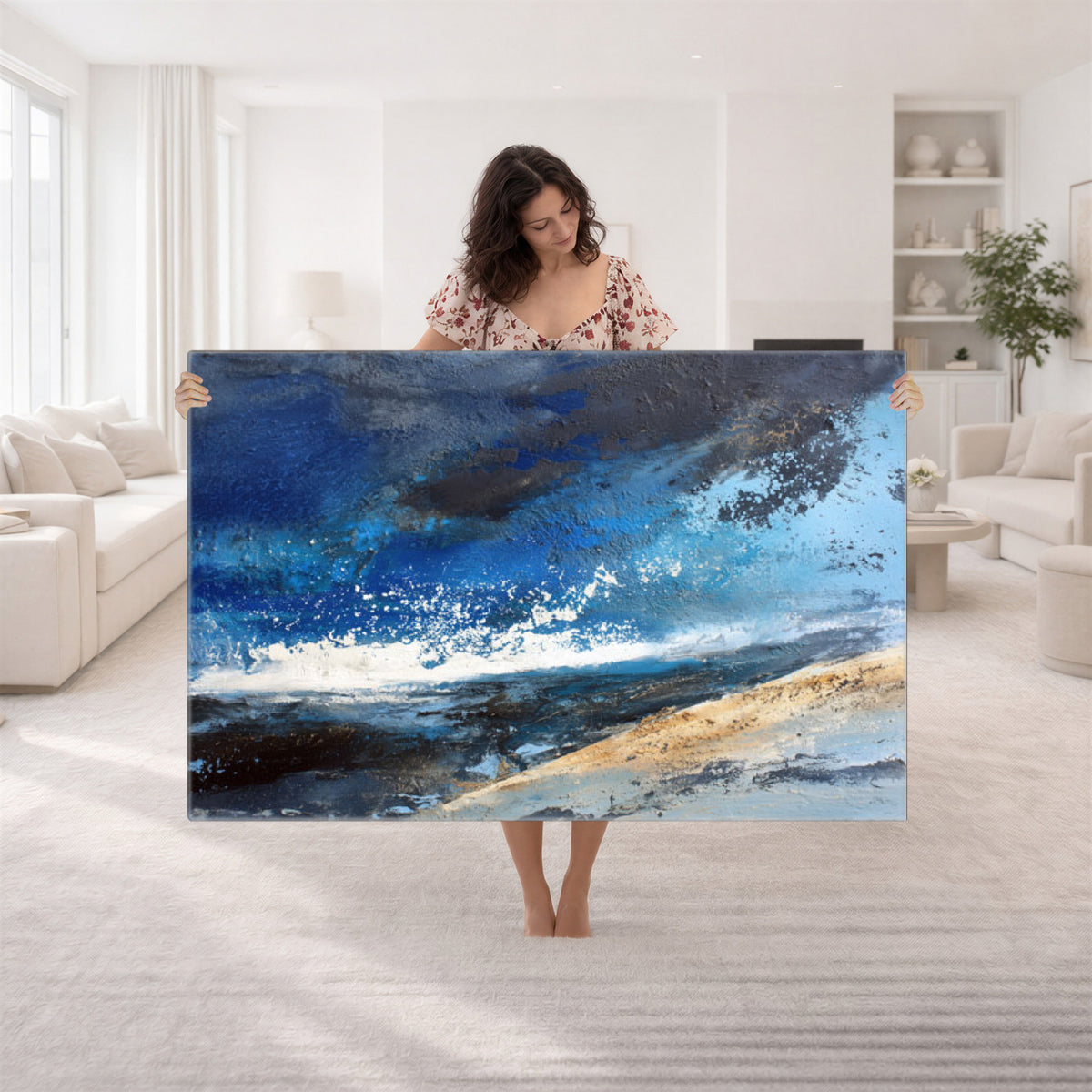 72157369-MGV-CV-36X24 - Extra Large Abstract Wall Art Canvas Print