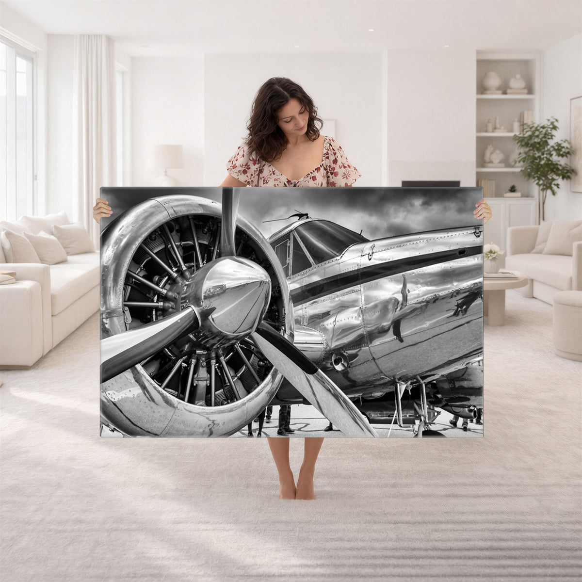 40672-MGV-CV-36X24 - Vintage Antique Airplane Wall Art Canvas Print