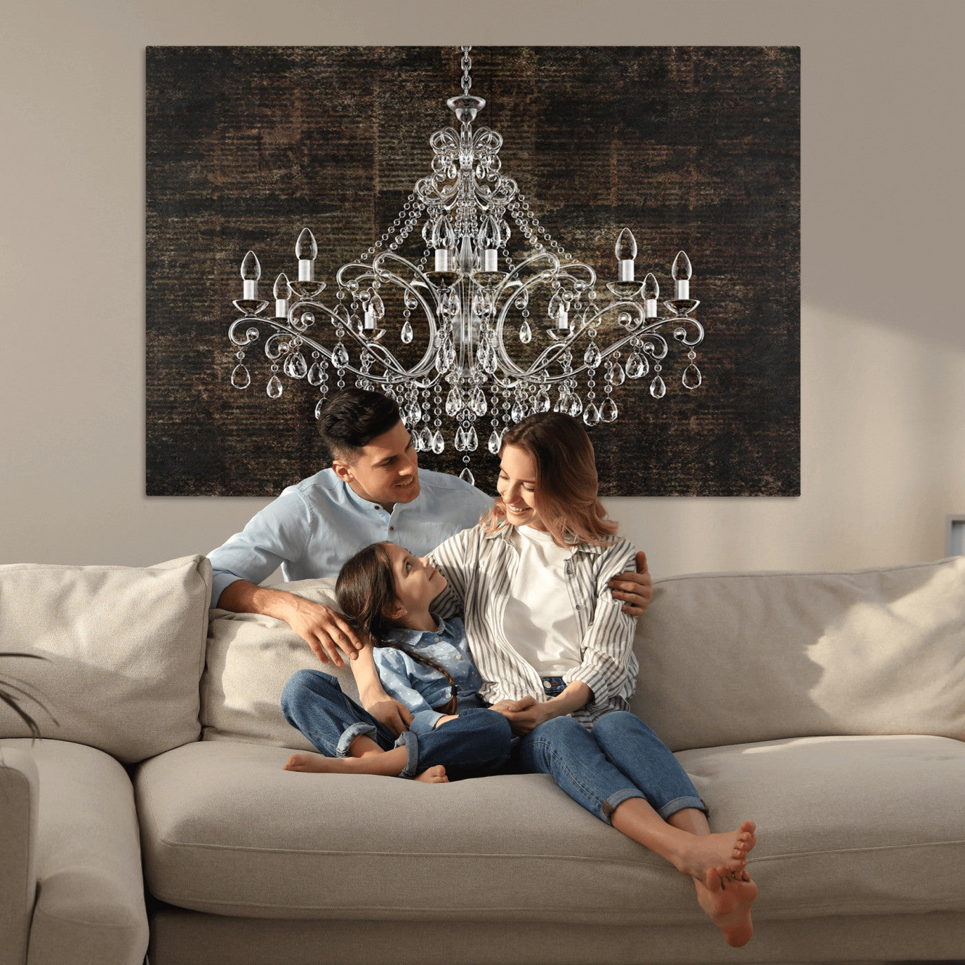 69434-MGV-CV-36X24-Rustic Chandelier Canvas Print