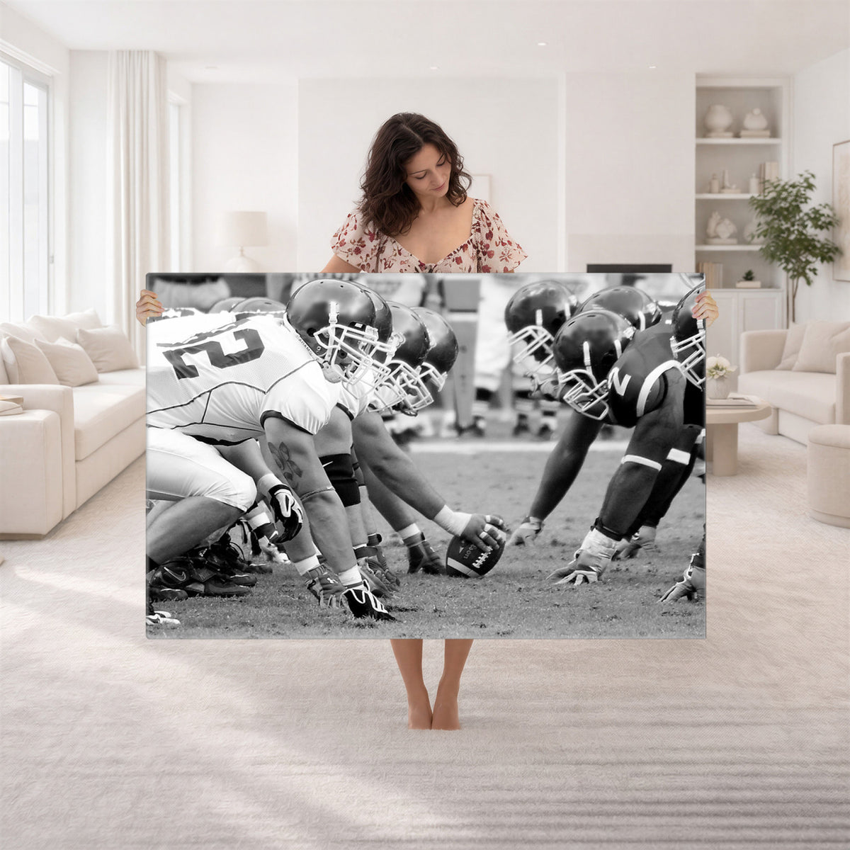 97432-MGV-CV-36X24 - American Football Player Wall Art Canvas Print