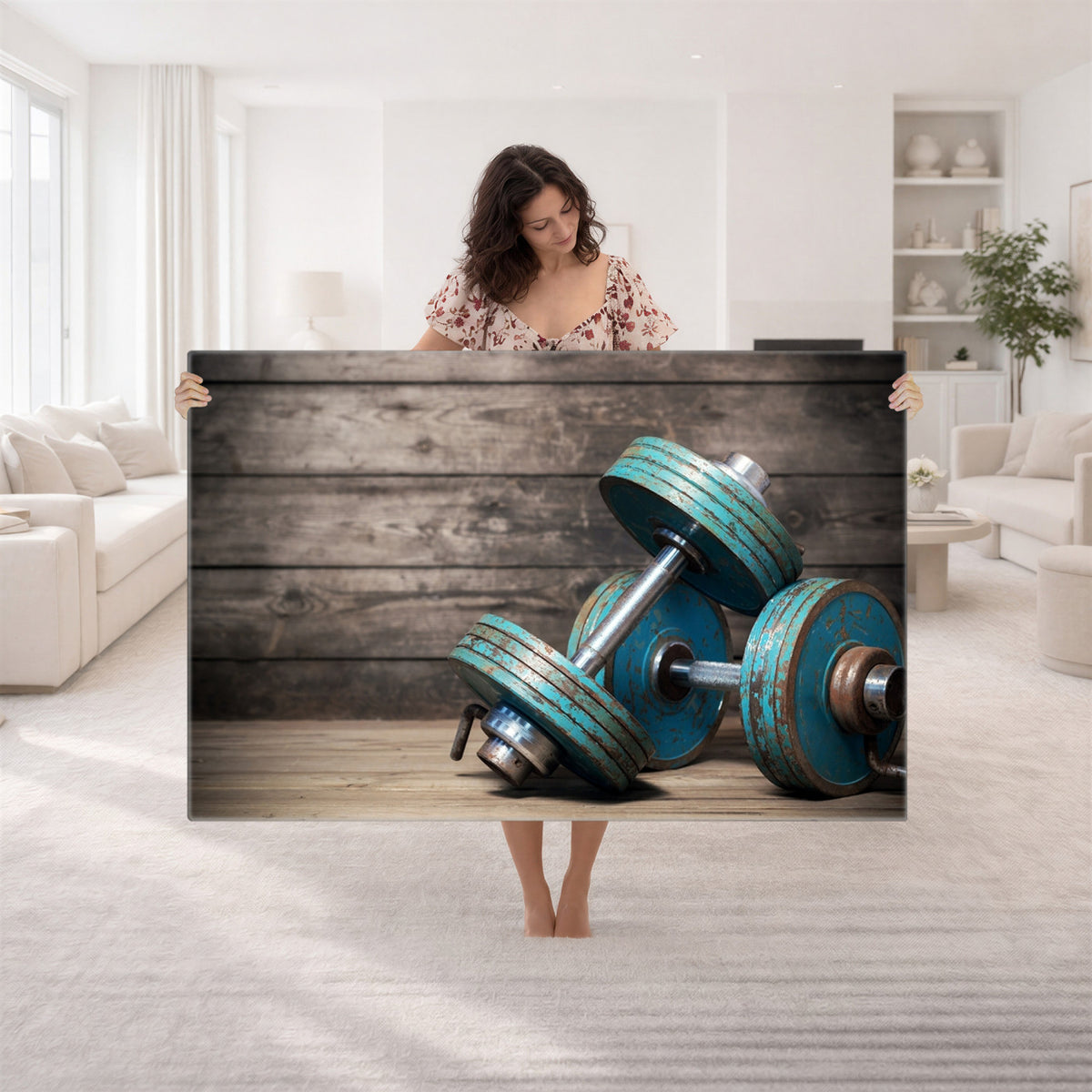 39364-MGV-CV-36X24 - Dumbbell and Sport Wall Art Canvas Print
