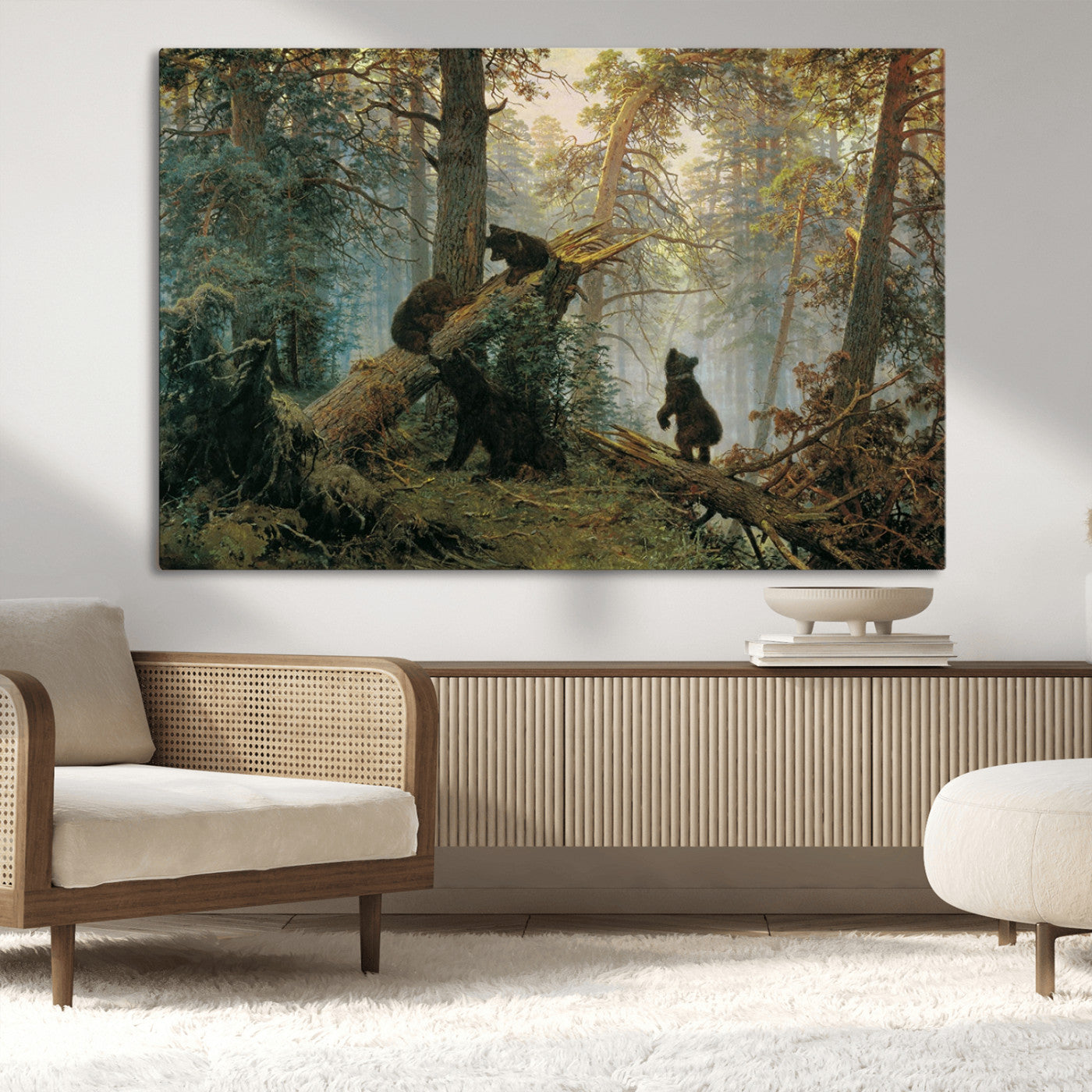 MGV-CV-36X24 - Grizzly Bear Cubs Wall Art Canvas Print
