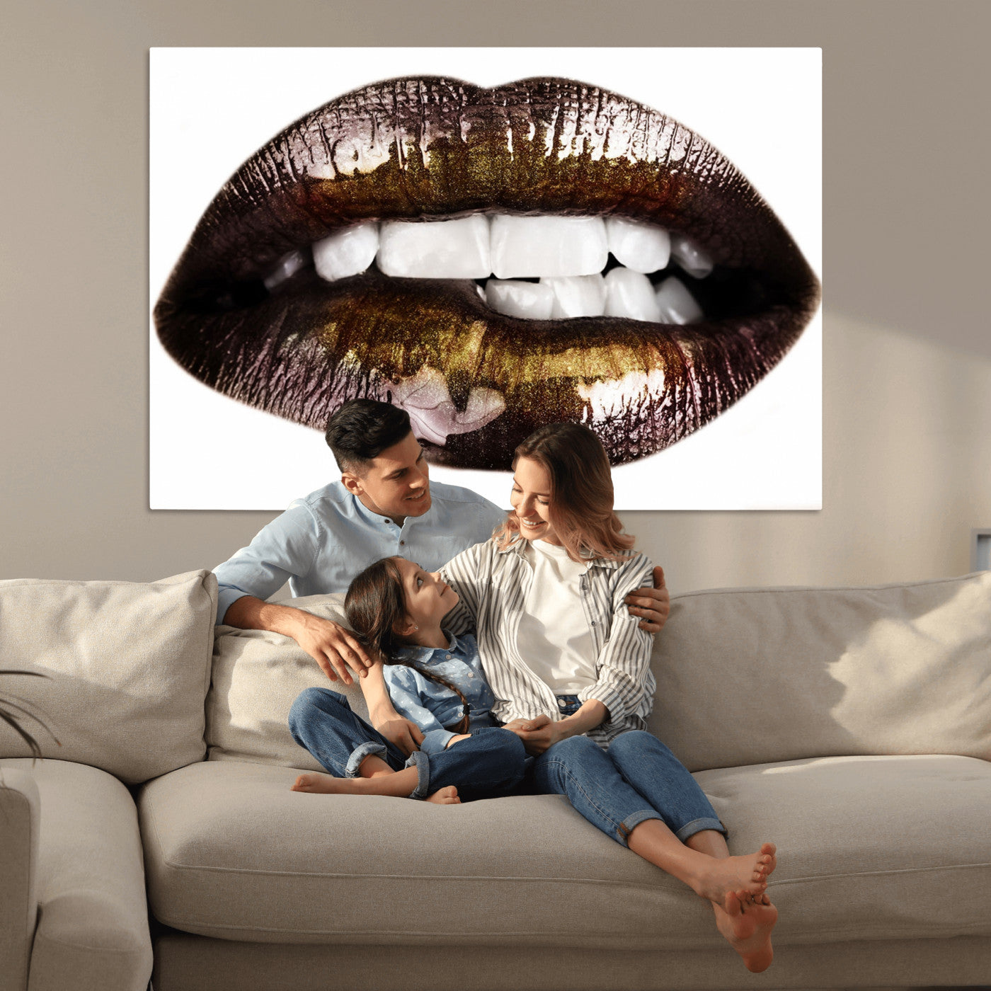 67580-MGV-CV-36X24-Close Up Lips Wall Art Canvas Print