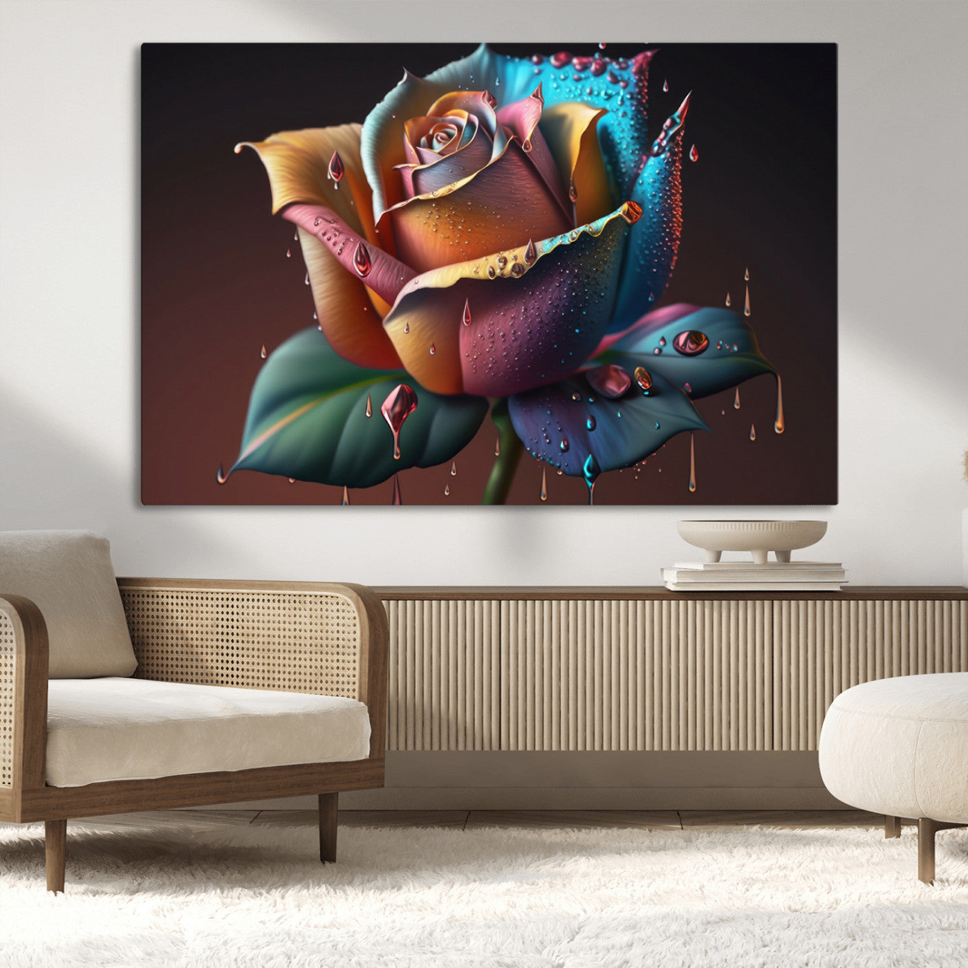 MGV-CV-36X24 - Abstract Rose Wall Art Canvas Print