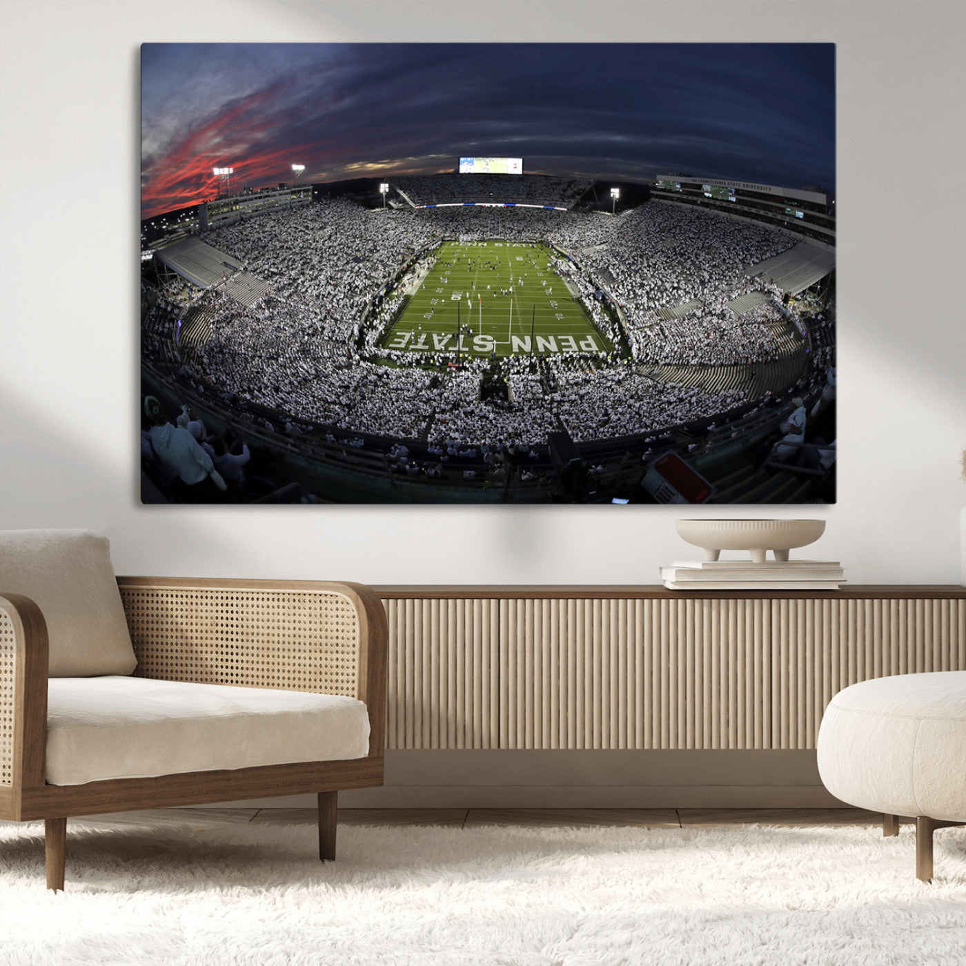 MGV-CV-36X24 - Penn State University Nittany Lions Football Team Print - University Park Beaver Stadium Wall Art