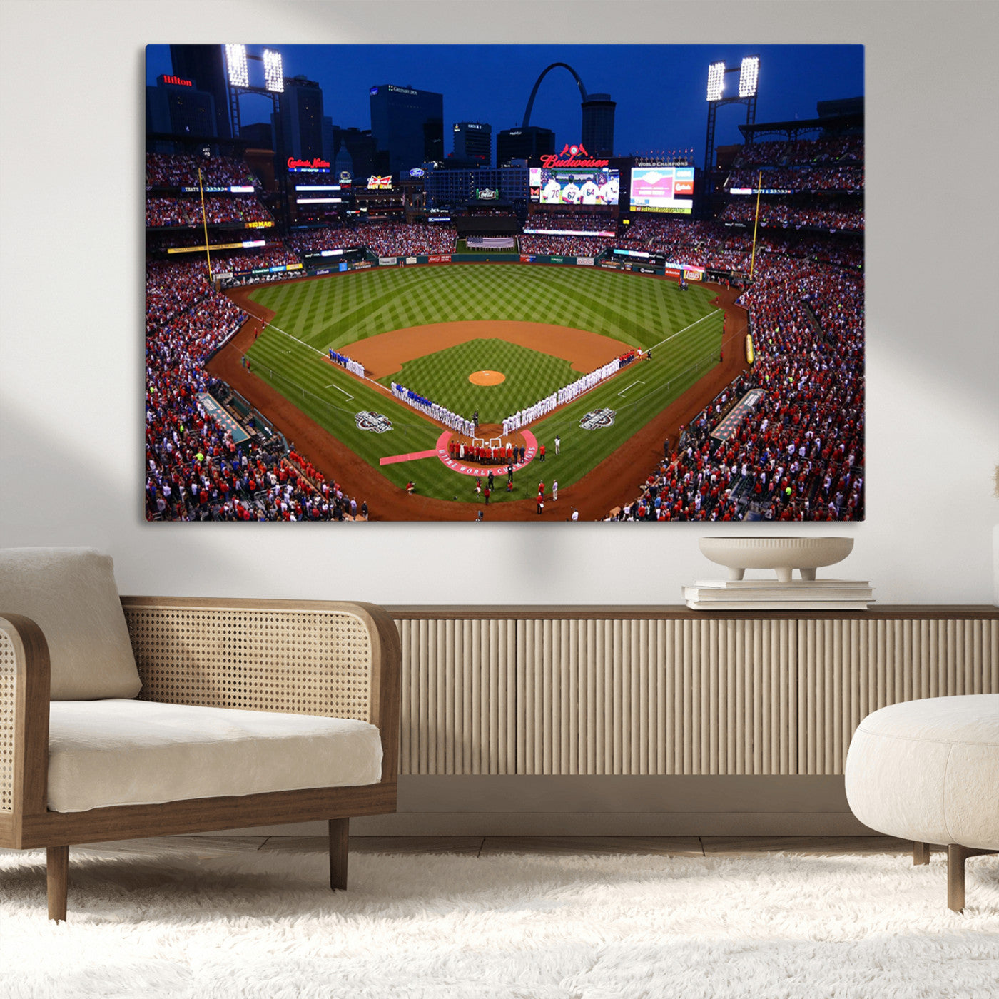 MGV-CV-36X24 - St. Louis Cardinals Baseball Team Print - Busch Stadium Wall Art Canvas Print