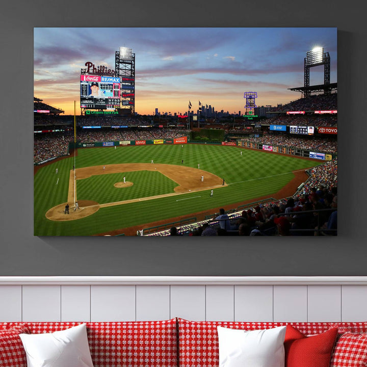 Philadelphia Phillies Baseball Team Print - Philadelphia Citizens Bank Park Stadium Wall Art Canvas Print