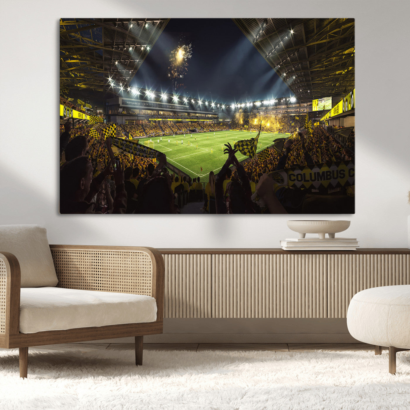 MGV-CV-36X24 - Columbus Crew Soccer Team Print - Columbus Crew Stadium Wall Art Canvas Print