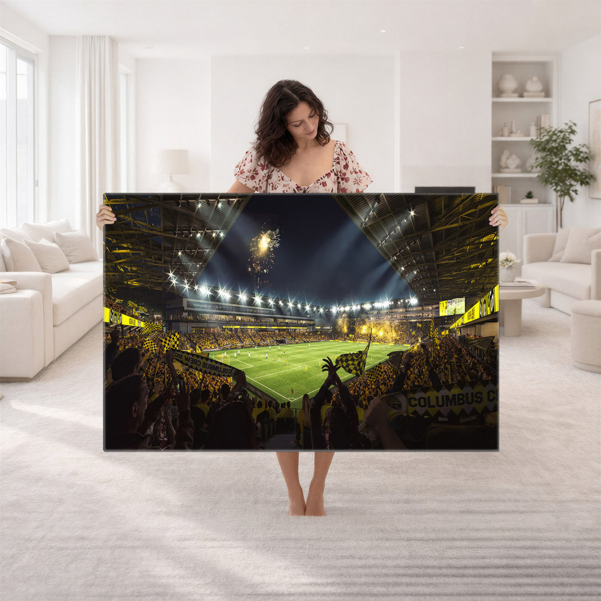 51122-MGV-CV-36X24 - Columbus Crew Soccer Team Print - Columbus Crew Stadium Wall Art Canvas Print