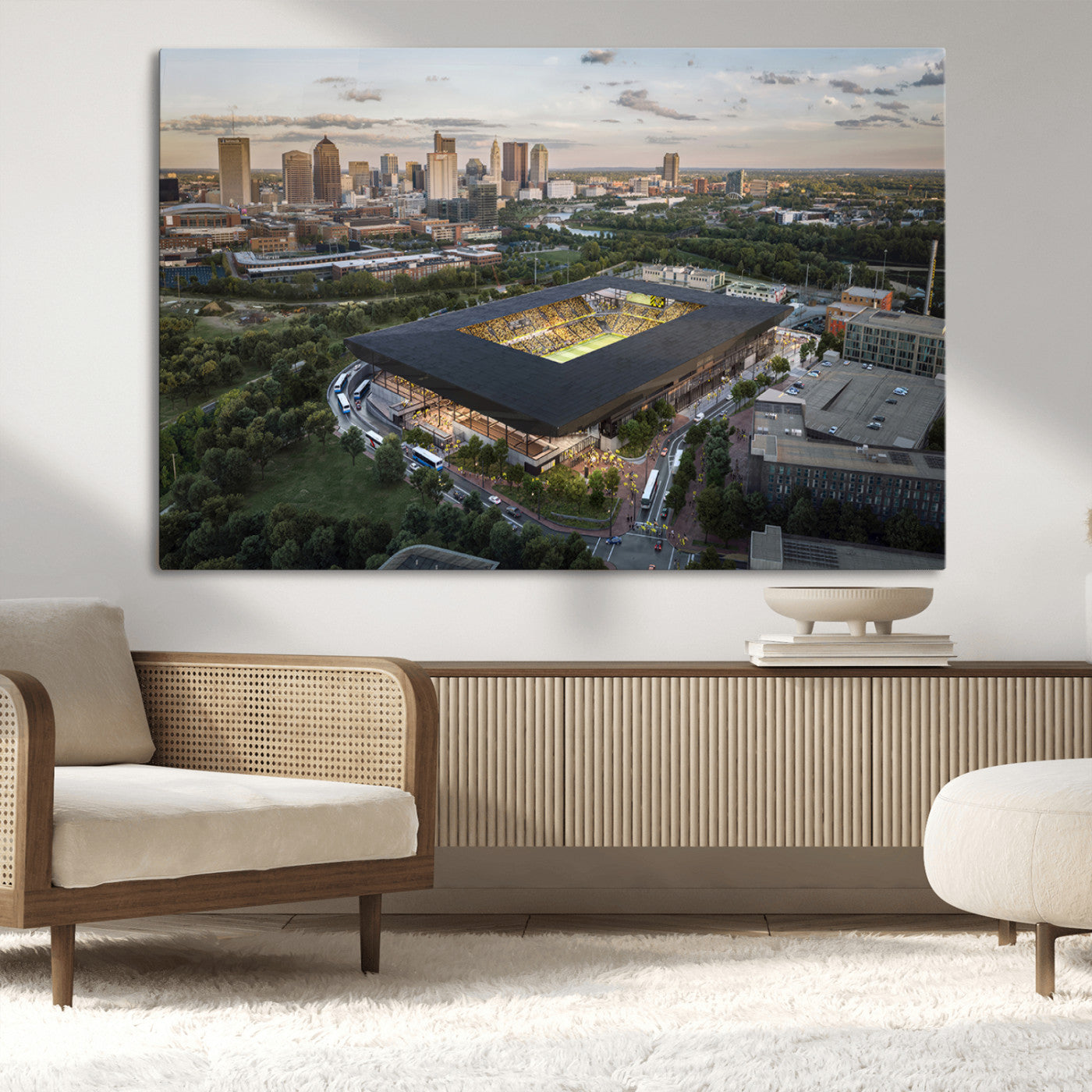 MGV-CV-36X24 - Columbus Crew Soccer Team Print - Columbus Crew Stadium Wall Art, Columbus Crew Soccer Wall Art