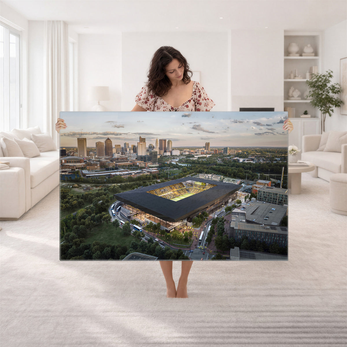 90971-MGV-CV-36X24 - Columbus Crew Soccer Team Print - Columbus Crew Stadium Wall Art, Columbus Crew Soccer Wall Art