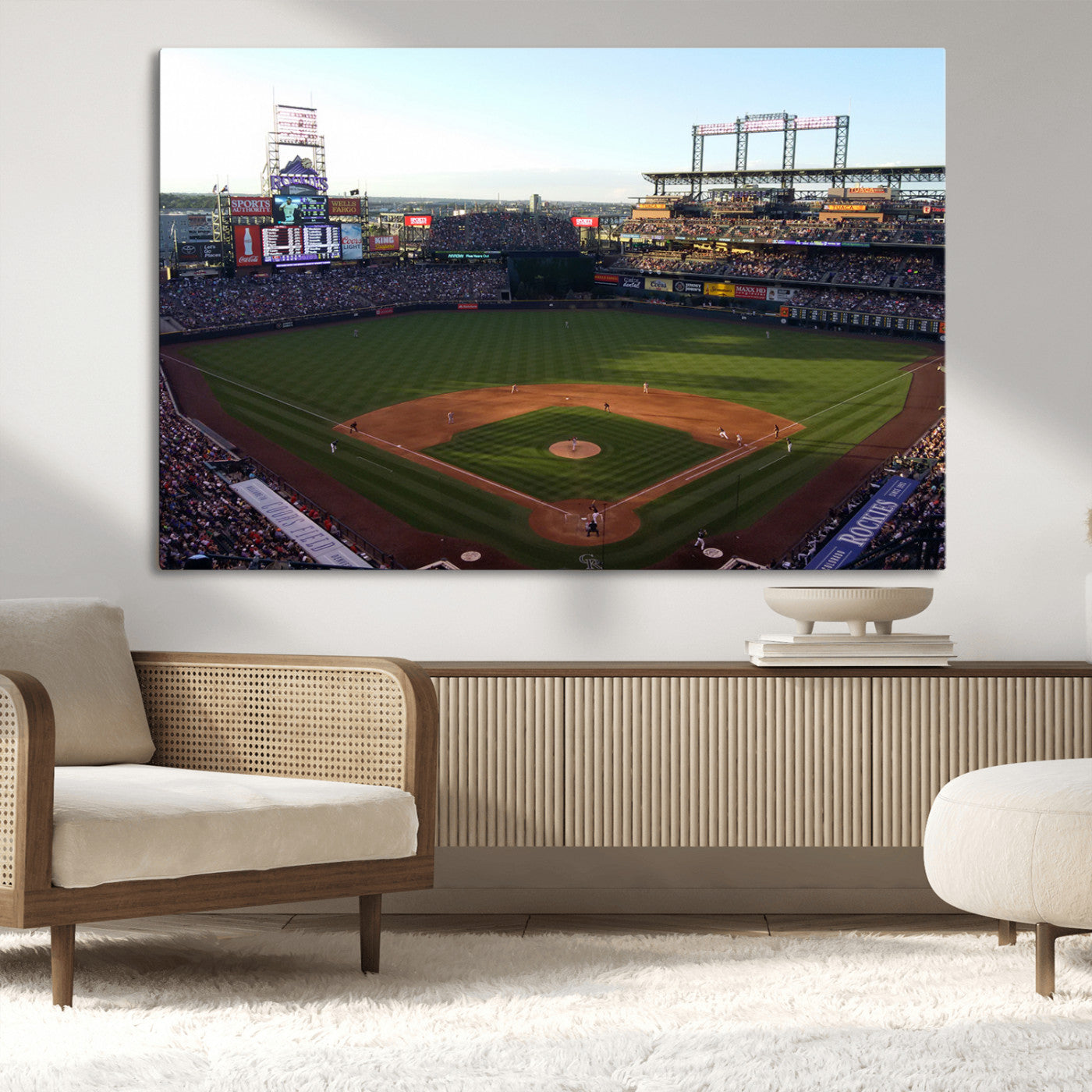 MGV-CV-36X24 - Colorado Rockies Coors Field Wall Art Canvas Print - MLB Baseball Stadium
