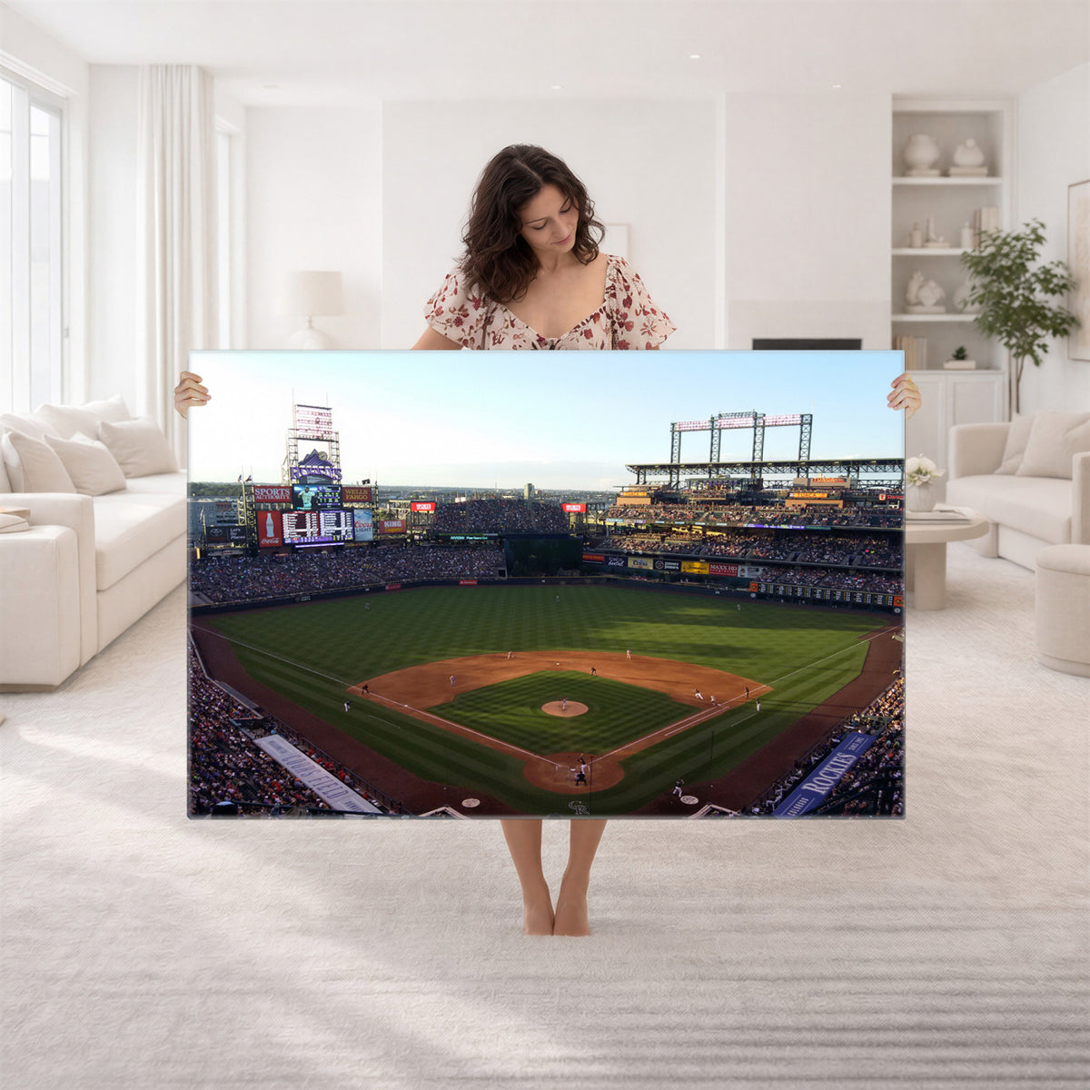 21638-MGV-CV-36X24 - Colorado Rockies Coors Field Wall Art Canvas Print, MLB Baseball Stadium