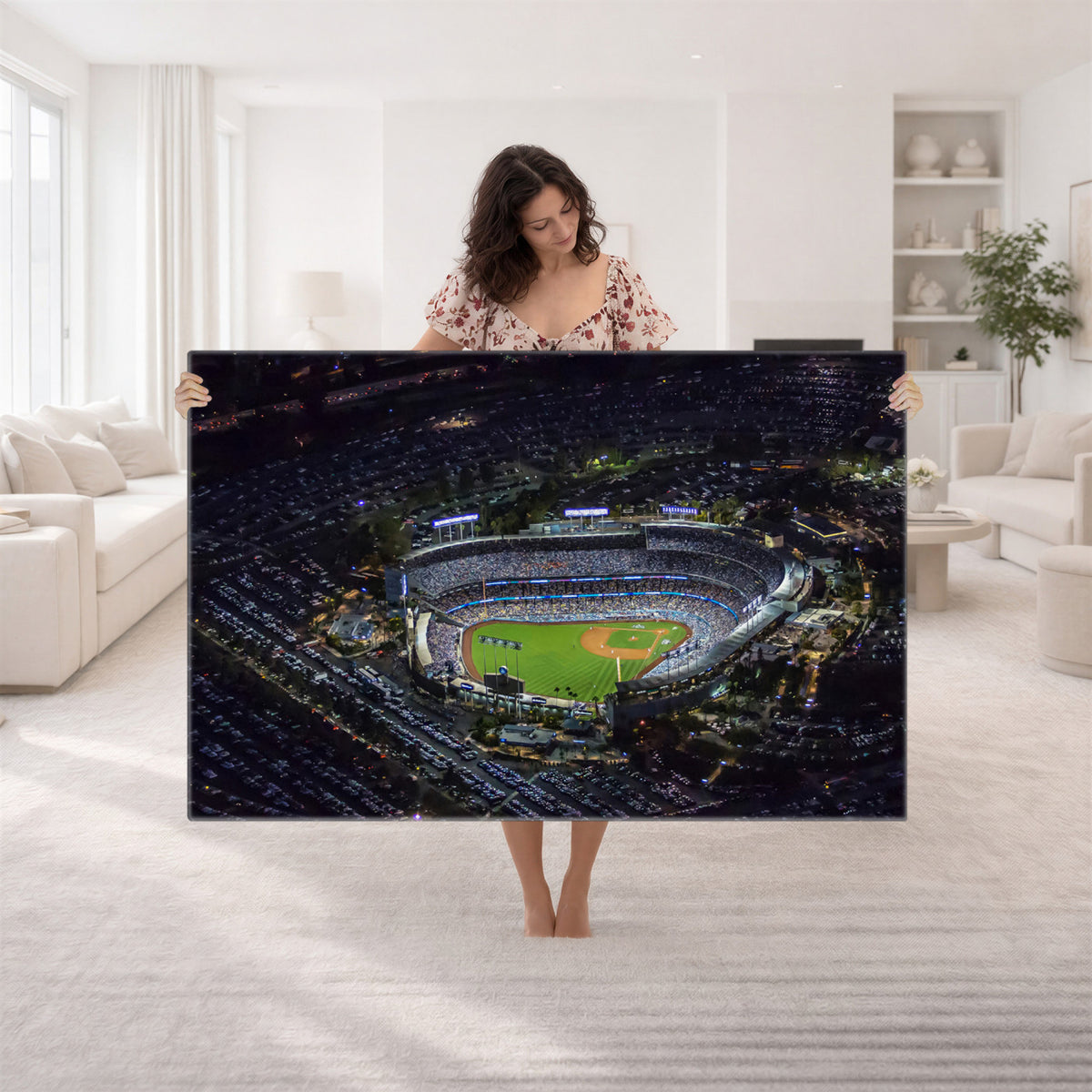 20932-MGV-CV-36X24 - Los Angeles Dodgers Dodger Stadium Wall Art Canvas Print