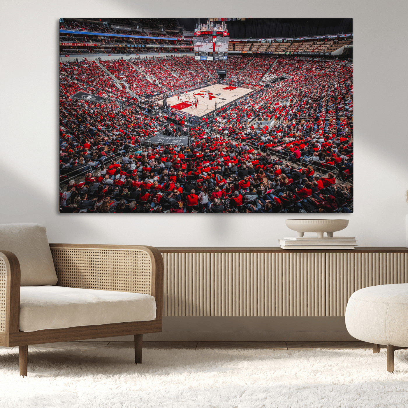 MGV-CV-36X24 - Louisville Cardinals Basketball Print Canvas - Louisville KFC Yum Center Arena Wall Art Canvas Print
