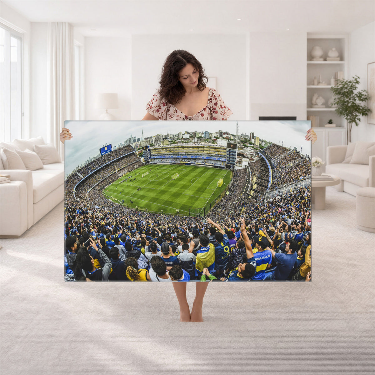 63839-MGV-CV-36X24 - Boca Juniors Soccer Team Print Wall Art, Buenos Aires Bombonera Stadium