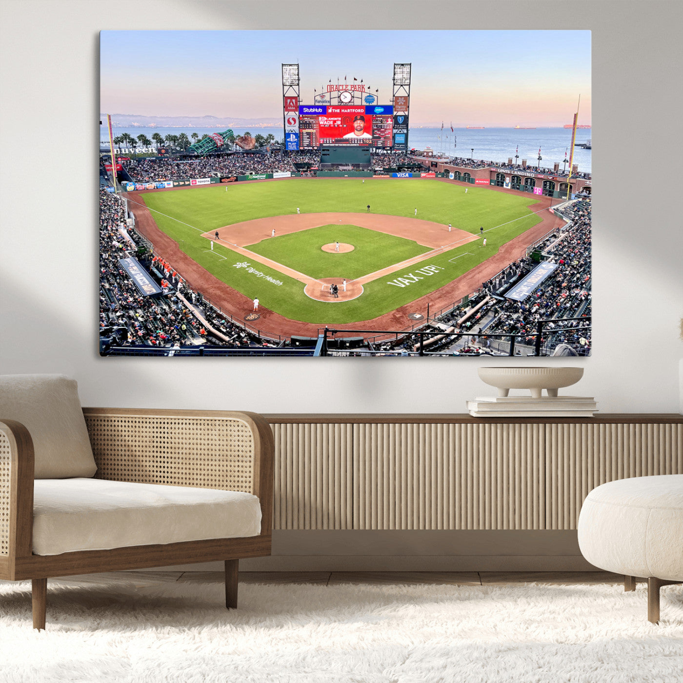 MGV-CV-36X24 - San Francisco Giants Baseball Team Print - Oracle Park Stadium Wall Art Canvas Print