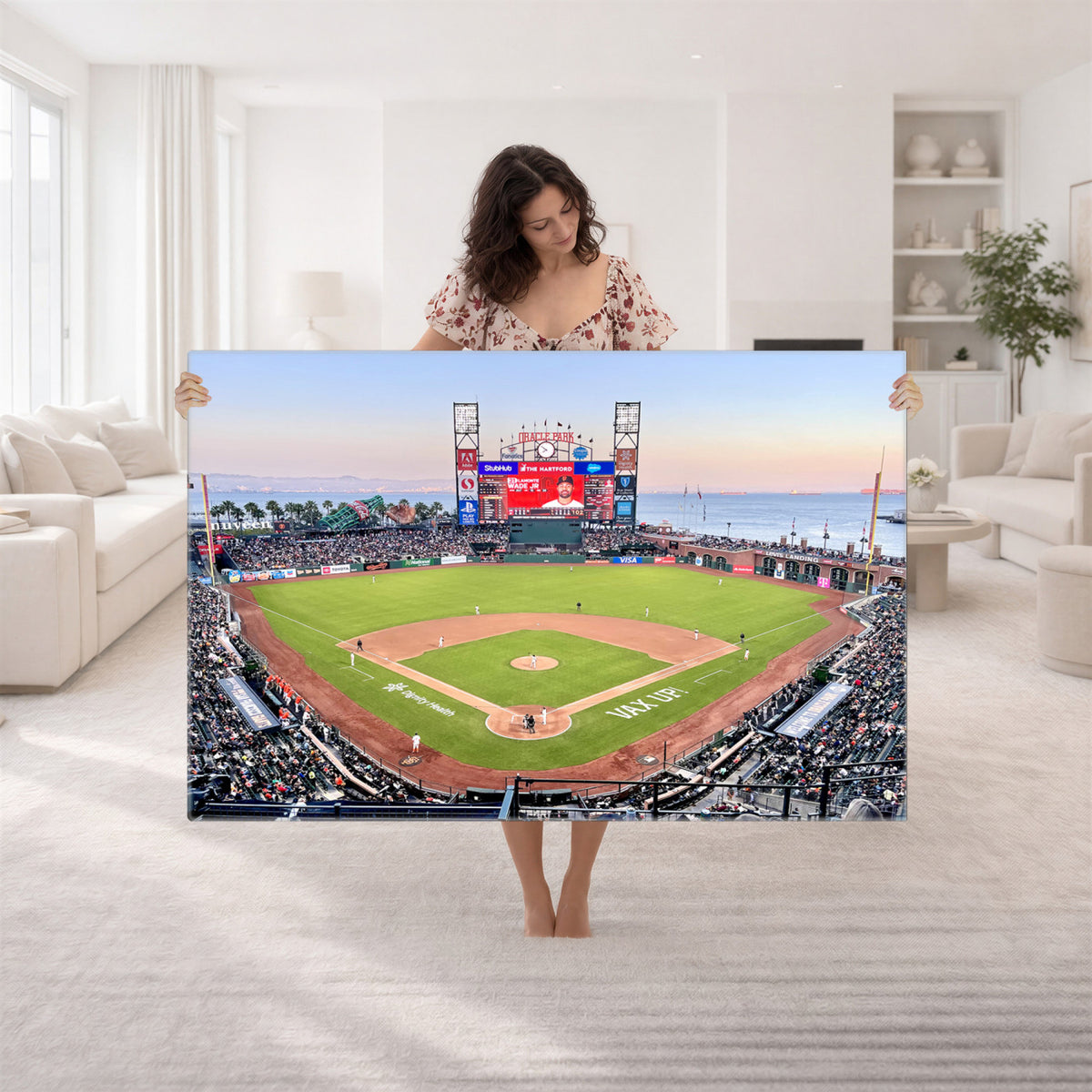 16055-MGV-CV-36X24 - San Francisco Giants Baseball Team Print, Oracle Park