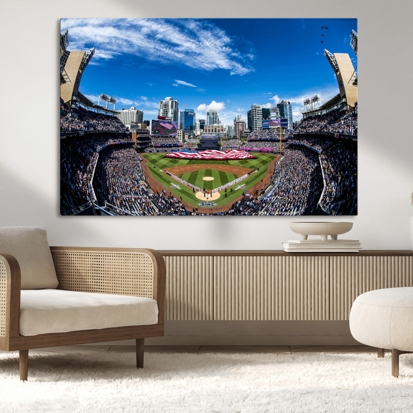 MGV-CV-36X24 - San Diego Padres Baseball Team Print - Petco Park Stadium Wall Art Canvas Print