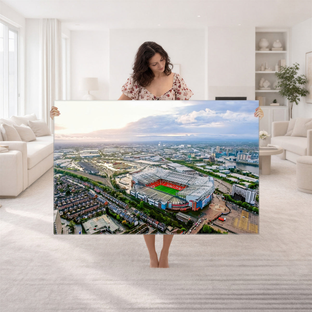 85657-MGV-CV-36X24 - Old Trafford Manchester United Stadium Wall Art Canvas Print