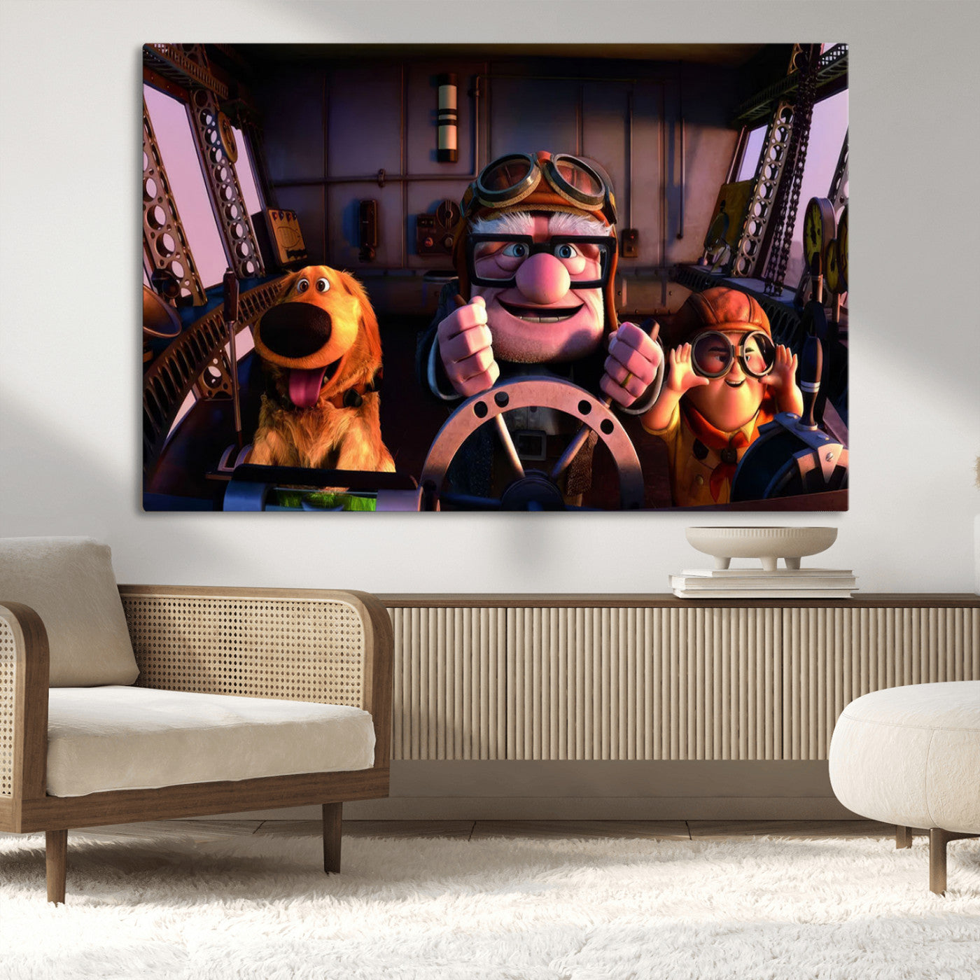 MGV-CV-36X24 - Carl Russel And Dog, Movie Up Poster, Movie Up Wall Art, Movie Up Poster Print, Carl