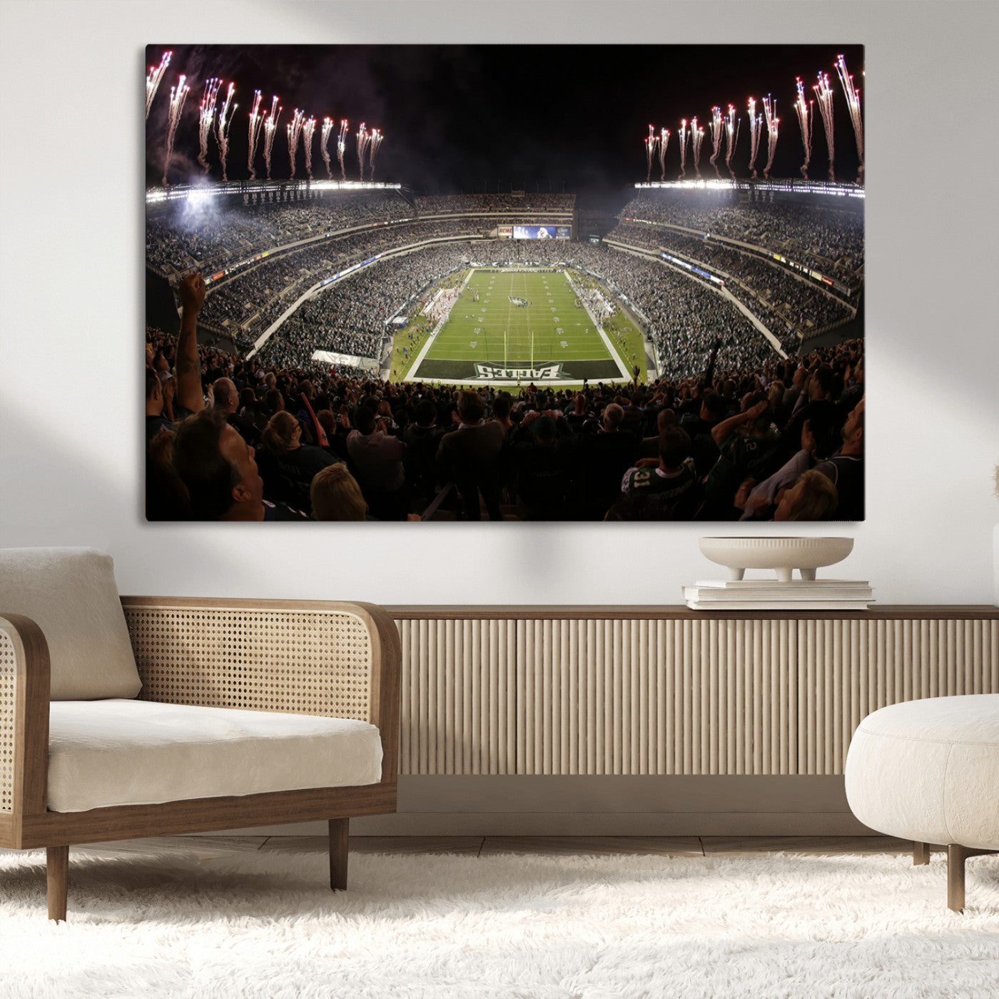 MGV-CV-36X24 - Eagles Field Stadium Wall Art - Philadelphia Eagles Football Team Print - Philadelphia Lincoln