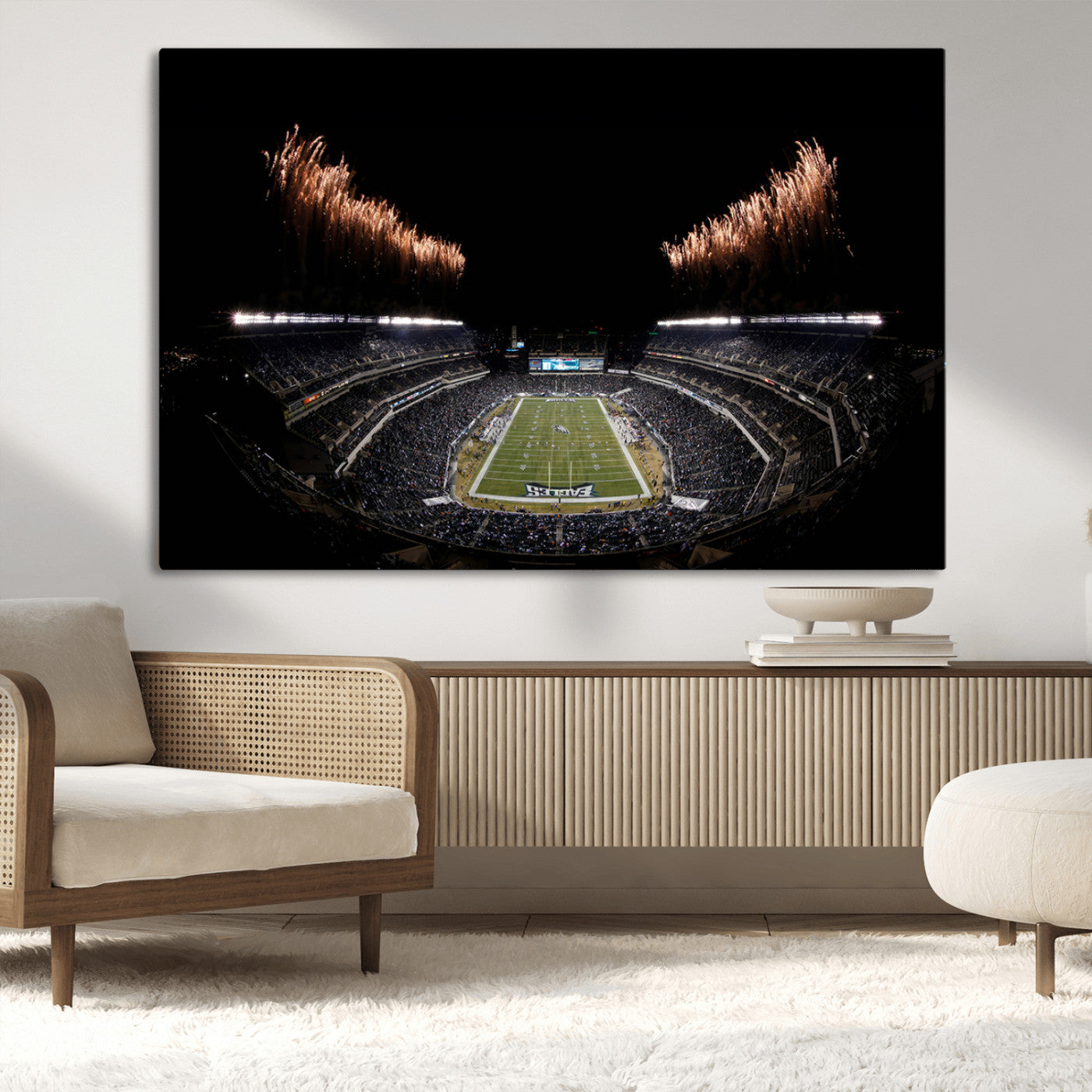 MGV-CV-36X24 - Eagles Field Stadium Wall Art | Philadelphia Eagles Football Team Print - Philadelphia Lincoln