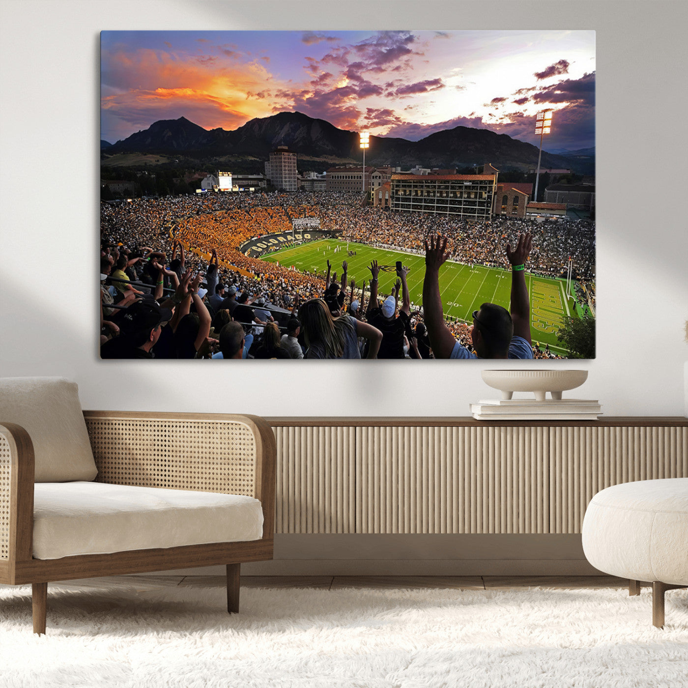 MGV-CV-36X24 - Folsom Field - University of Colorado Buffaloes Football Stadium Wall Art, Colorado Buffaloes Wall