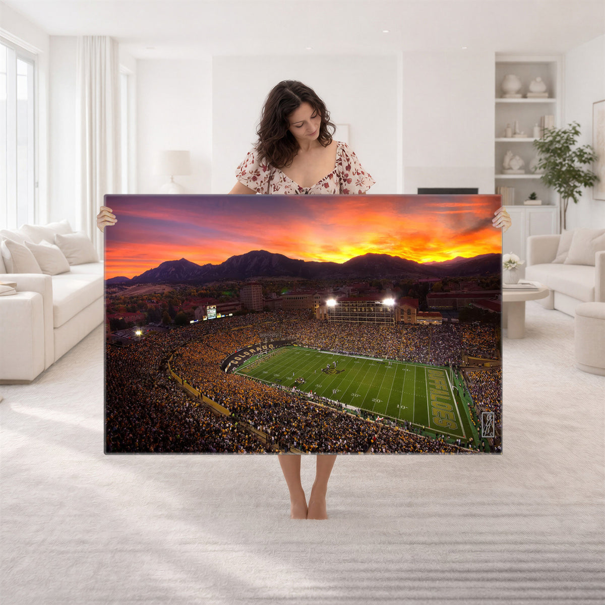 84649-MGV-CV-36X24 - Folsom Field, University of Colorado Buffaloes Football, Extra Large Game Room Wall Decor