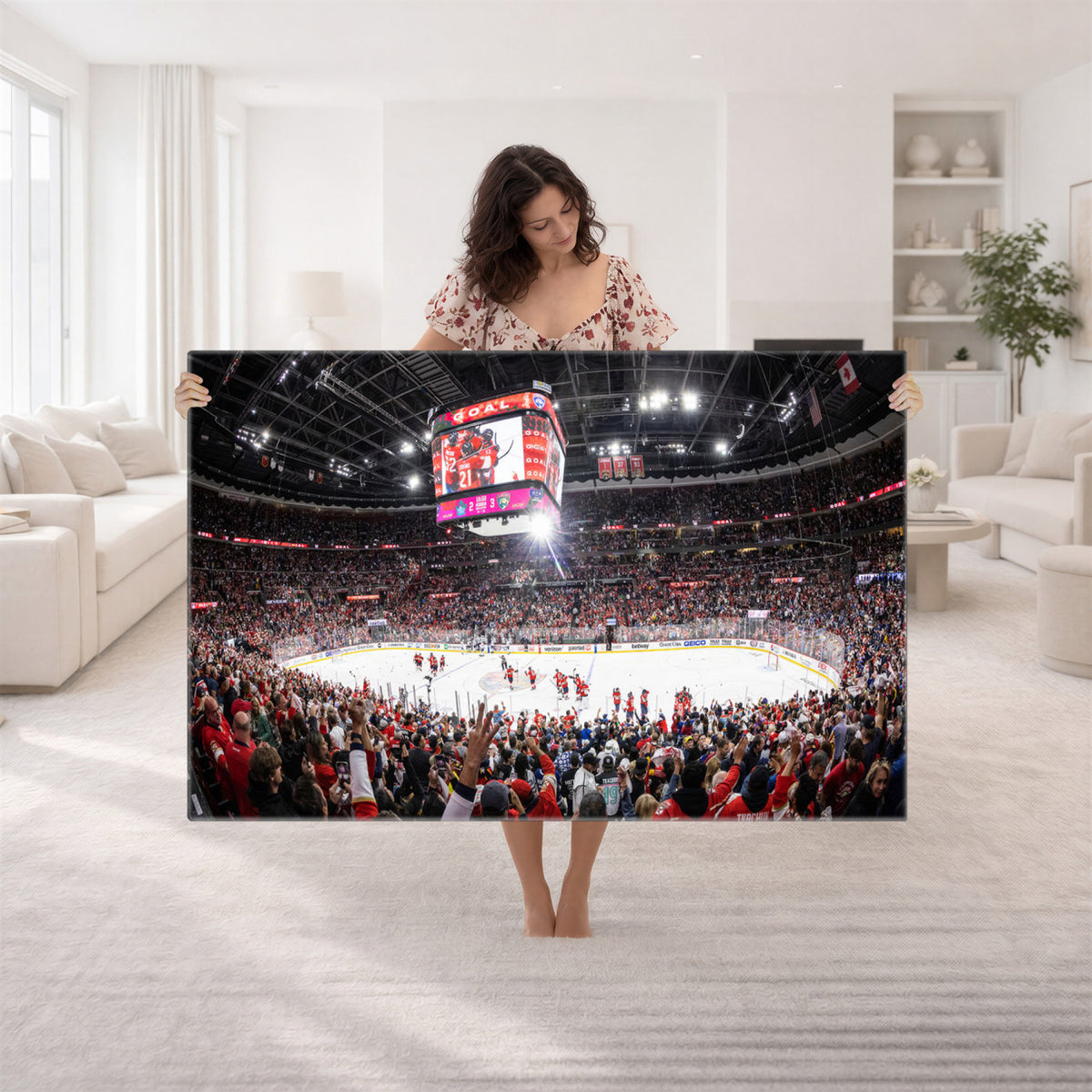 15750-MGV-CV-36X24 - Amerant Bank Arena Wall Art Canvas Print, Hockey Arena