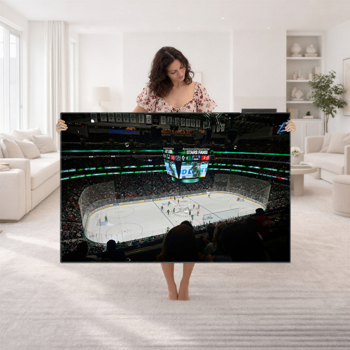 13876-MGV-CV-36X24 - American Airlines Center Dallas Stars Wall Art Canvas Print