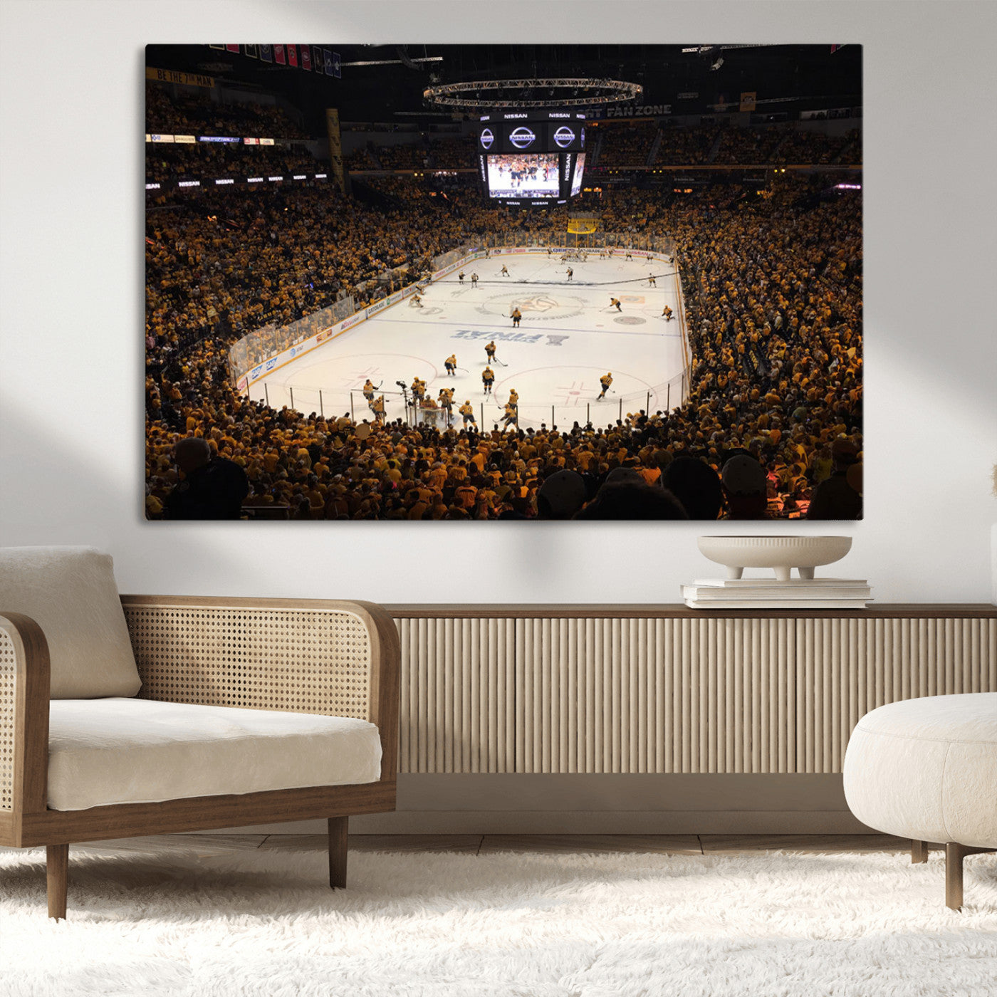 MGV-CV-36X24 - Bridgestone Arena - Nashville Predators Hockey Team Print - Nashville Wall Art Canvas Print