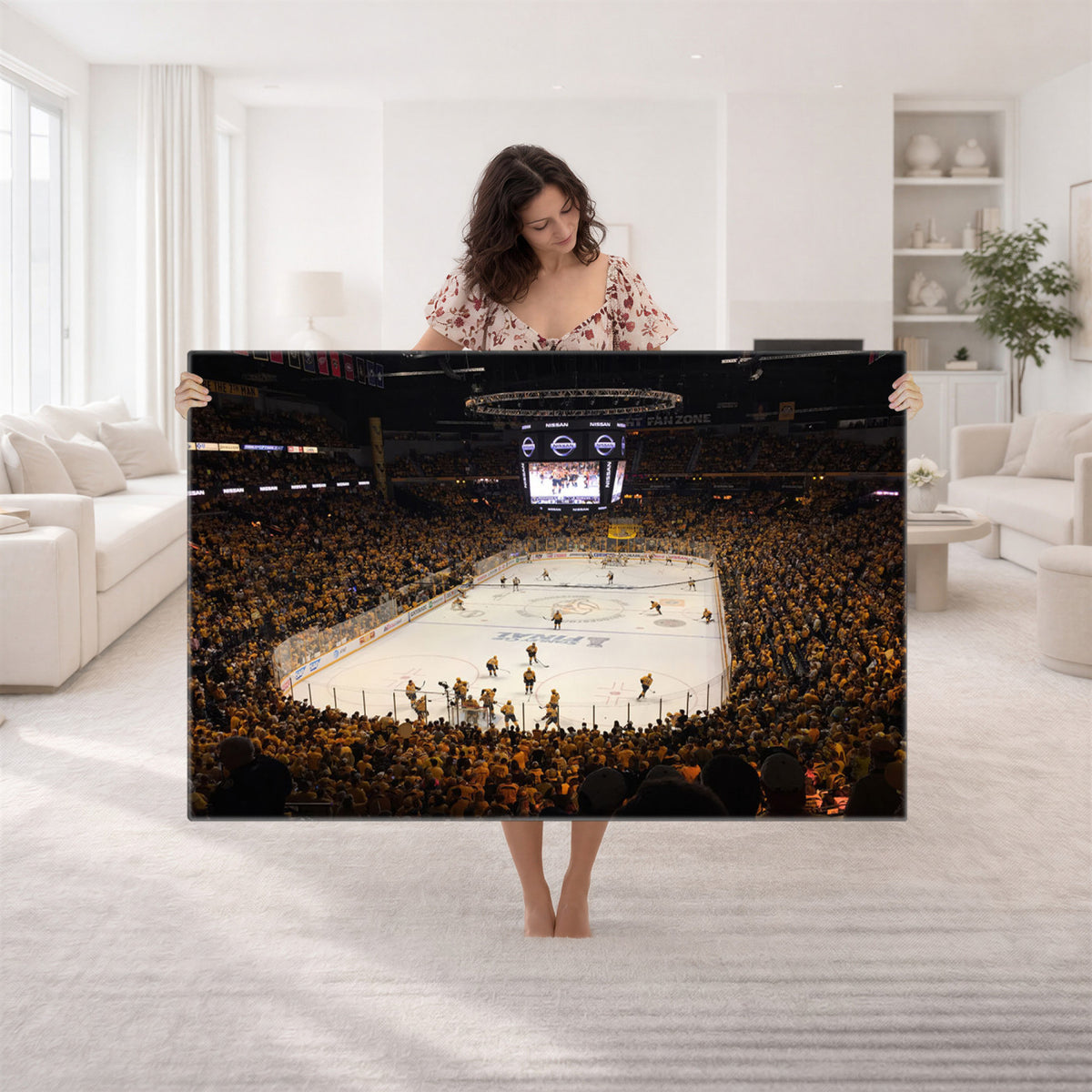 99407-MGV-CV-36X24 - Bridgestone Arena - Nashville Predators Hockey Team Print - Nashville Wall Art Canvas Print