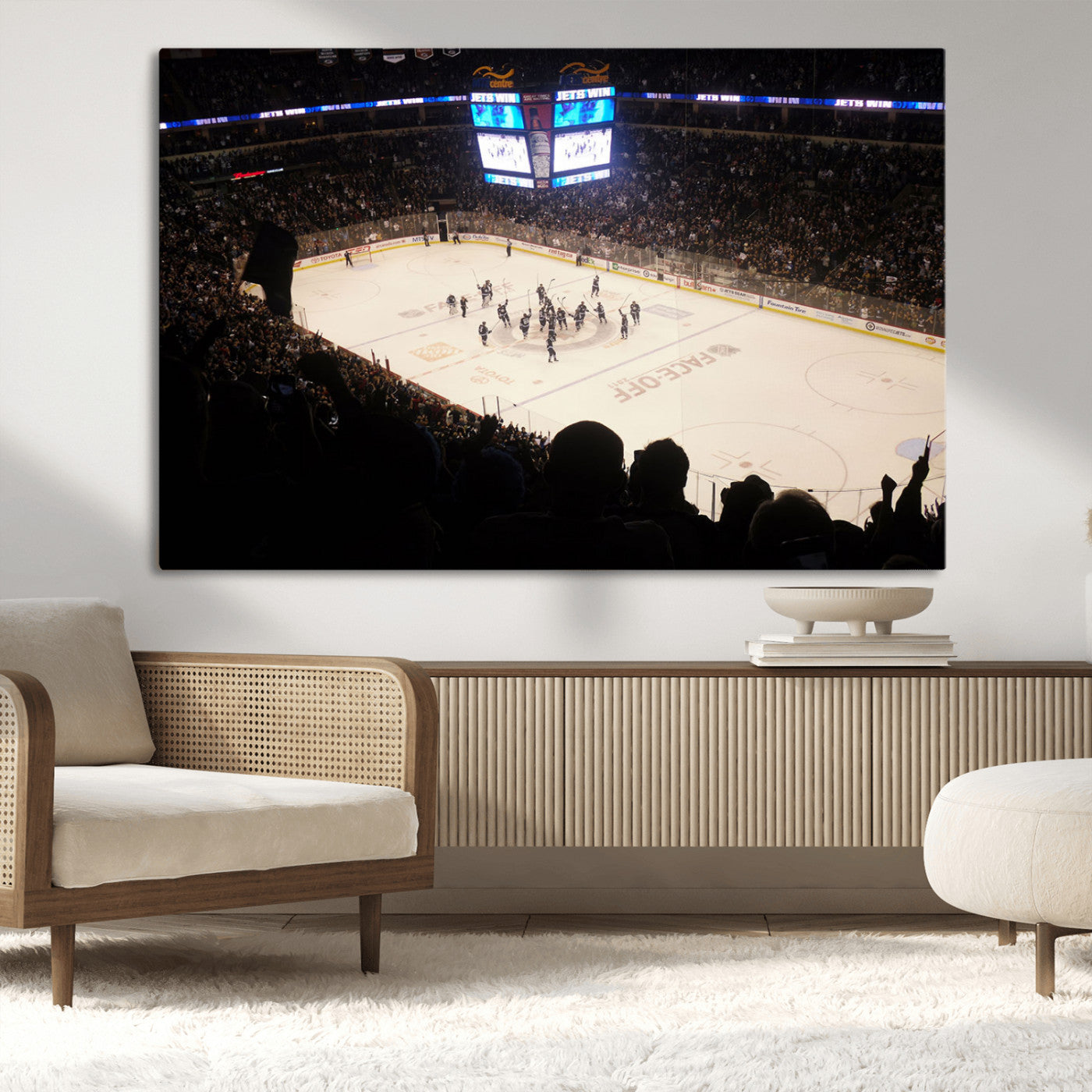 MGV-CV-36X24 - Canada Life Centre Wall Art | Winnipeg Jets Hockey Team Print Canvas | Ready to Hang | Winnipeg Wall