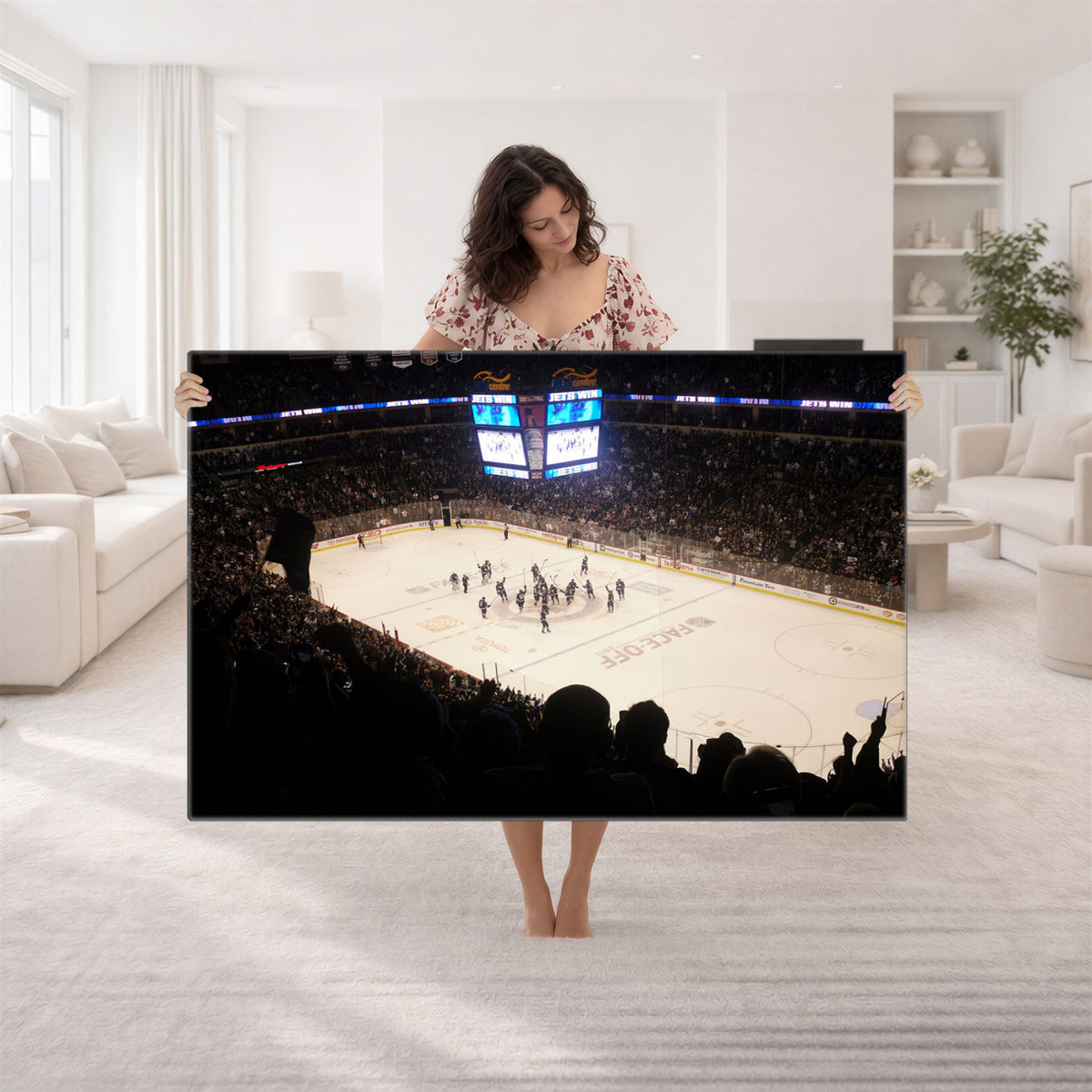 22497-MGV-CV-36X24 - Canada Life Centre Wall Art | Winnipeg Jets Hockey Team Print Canvas | Ready to Hang | Winnipeg Wall