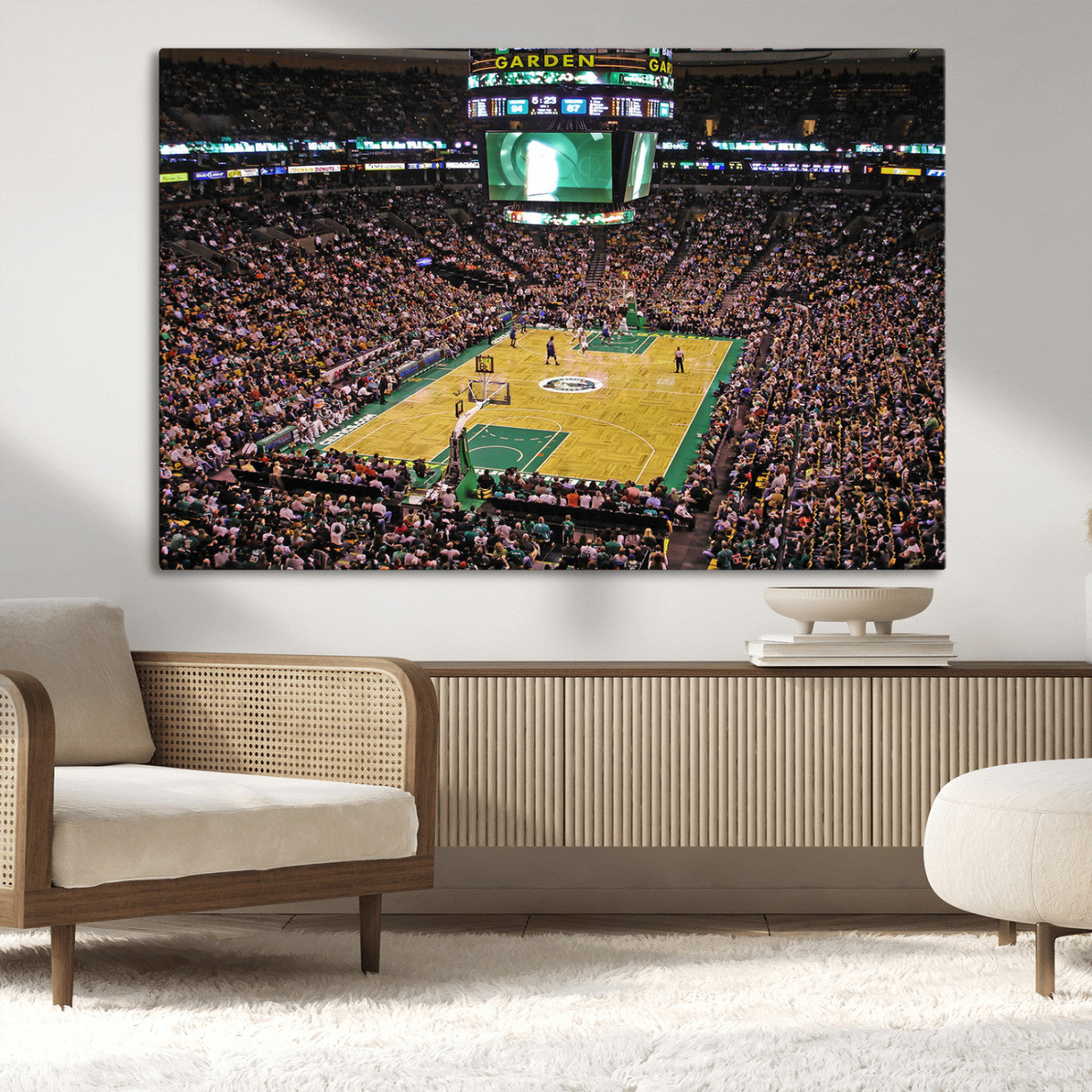 MGV-CV-36X24 - Celtics Game Versus The Timberwolves | Baseball Stadium Wall Art | Canvas Print | Ready to Hang