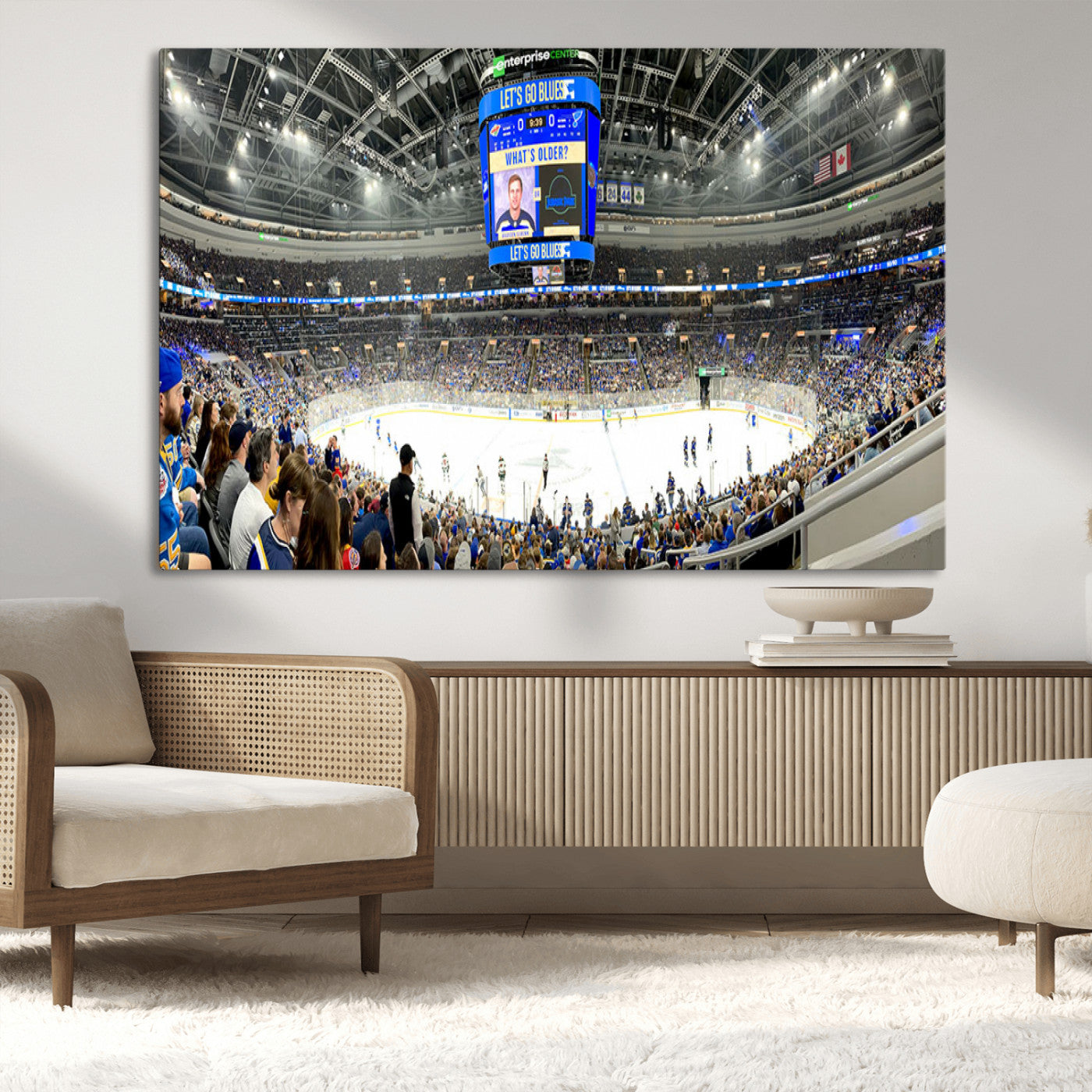 MGV-CV-36X24 - Enterprise Center | Missouri St. Louis Blues Ice Hockey Stadium Wall Art | Canvas Print | Ready to