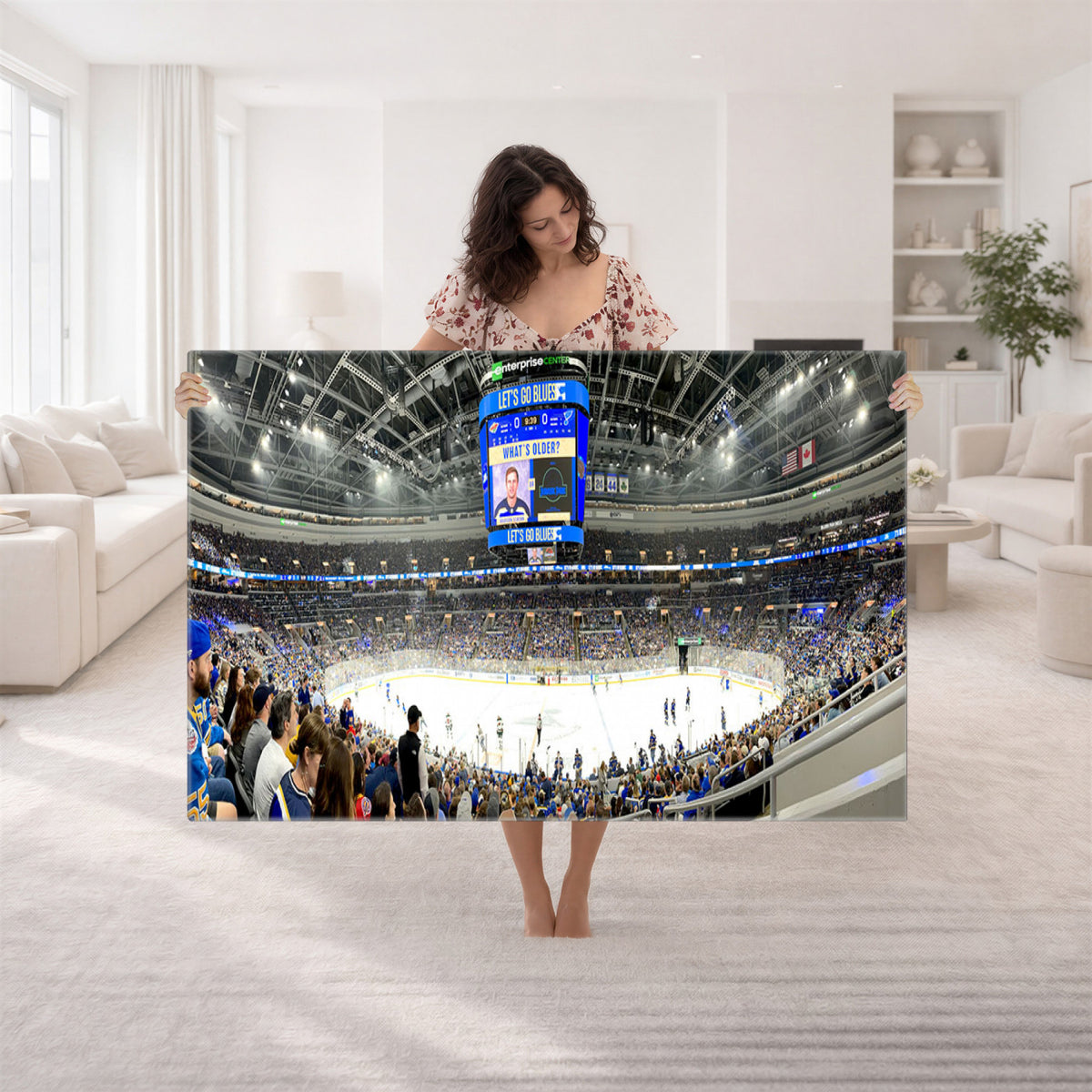 55708-MGV-CV-36X24 - Enterprise Center, Missouri St. Louis Blues Ice Hockey