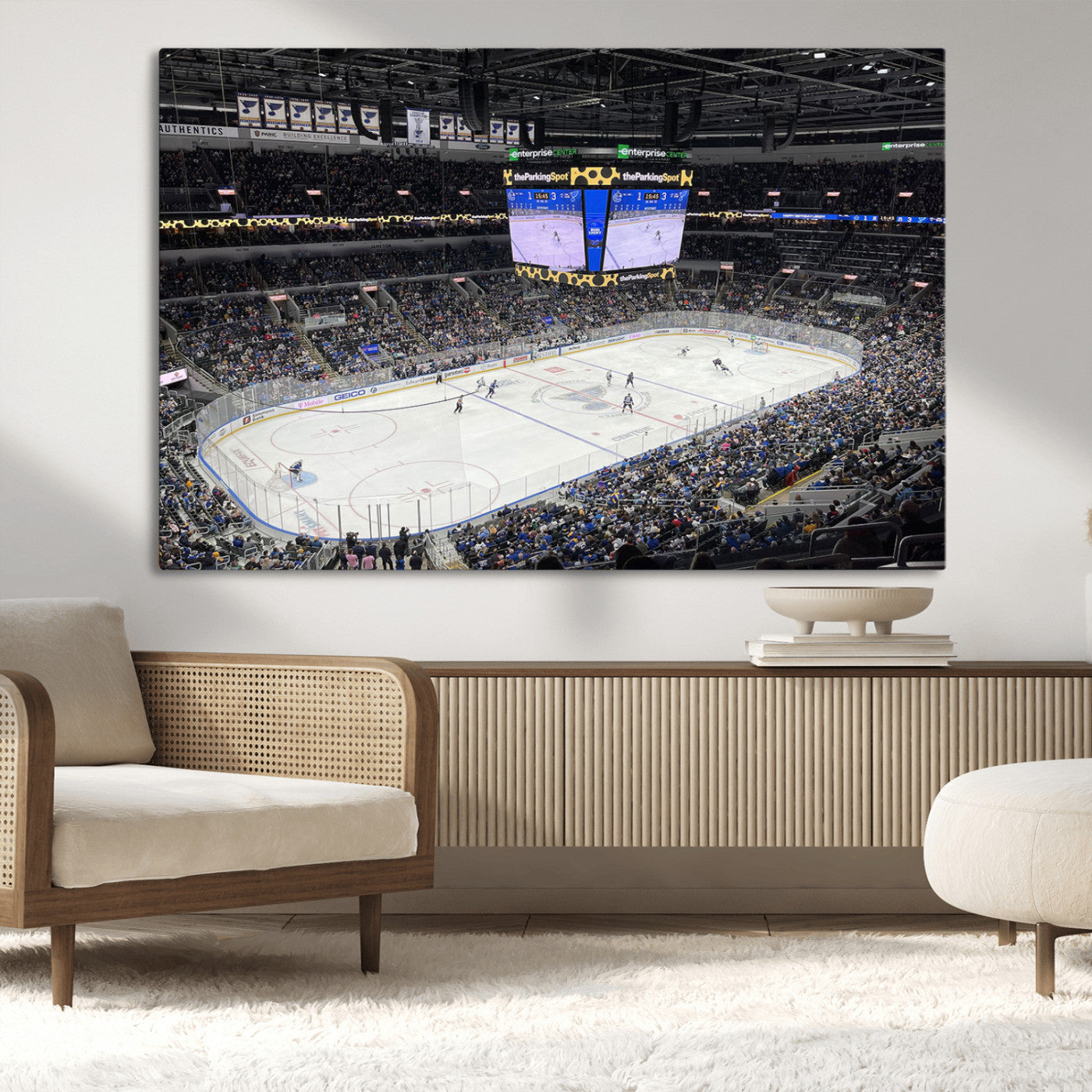 MGV-CV-36X24 - Enterprise Center Missouri St. Louis Blues Hockey Stadium Wall Art Canvas Print