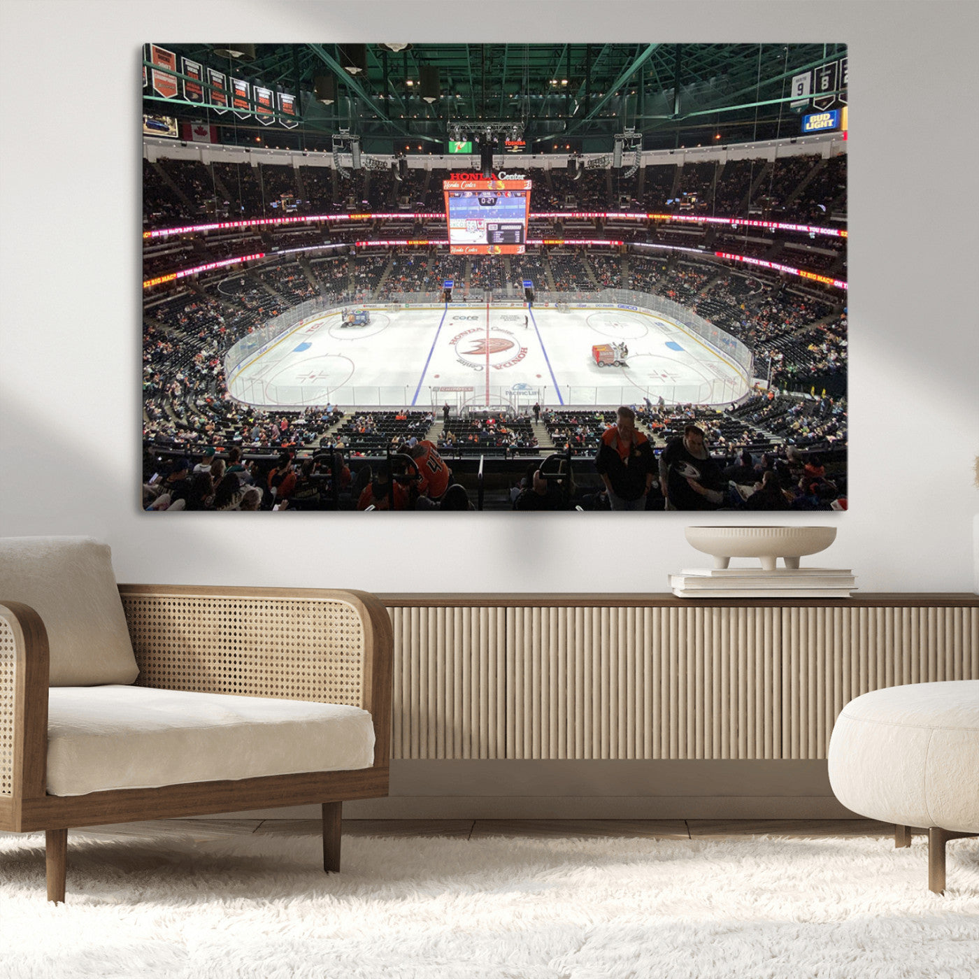 MGV-CV-36X24 - Honda Center California Anaheim Ducks Ice Hockey Stadium Canvas Print Wall Art