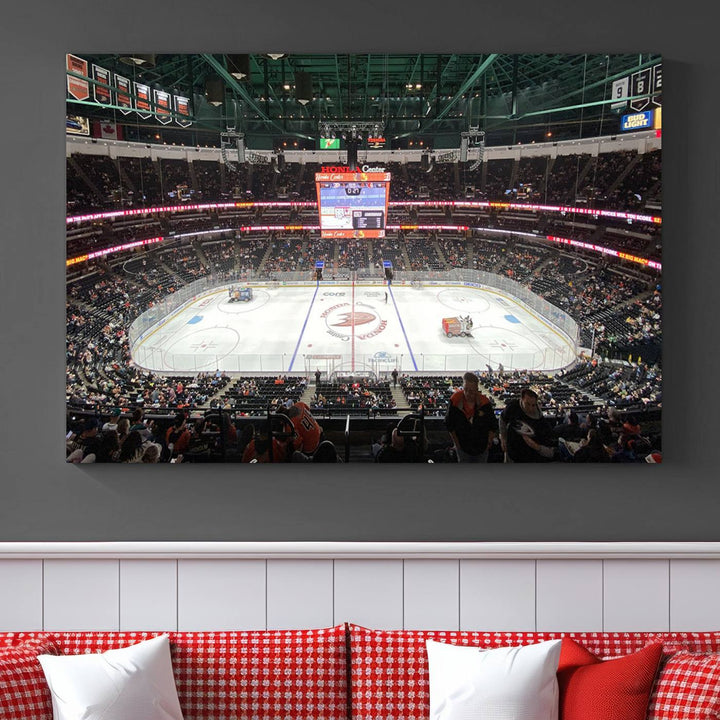 Honda Center California Anaheim Ducks Ice Hockey Stadium Wall Art Canvas Print