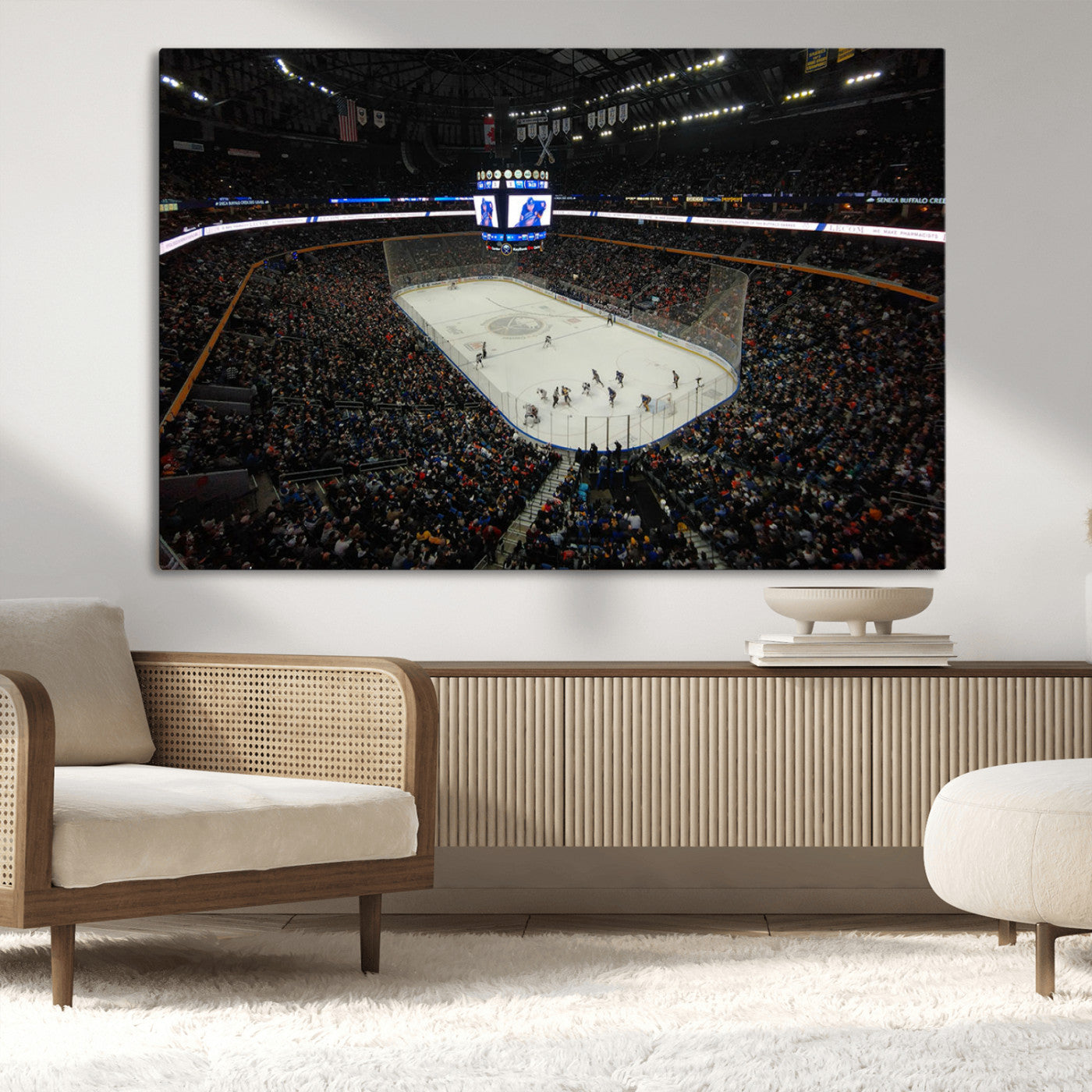 MGV-CV-36X24 - KeyBank Center New York Buffalo Sabres Hockey Stadium Canvas Print Wall Art