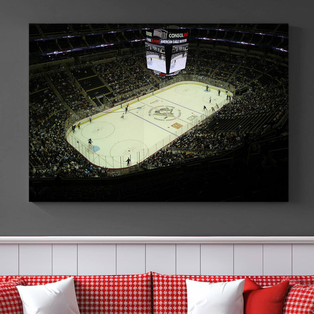 PPG Paints Arena Pennsylvania Pittsburgh Penguins Hockey Stadium Wall Art Canvas Print