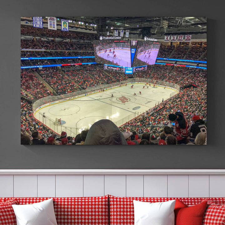 Prudential Center Newark New Jersey Devils Hockey Stadium Wall Art Canvas Print