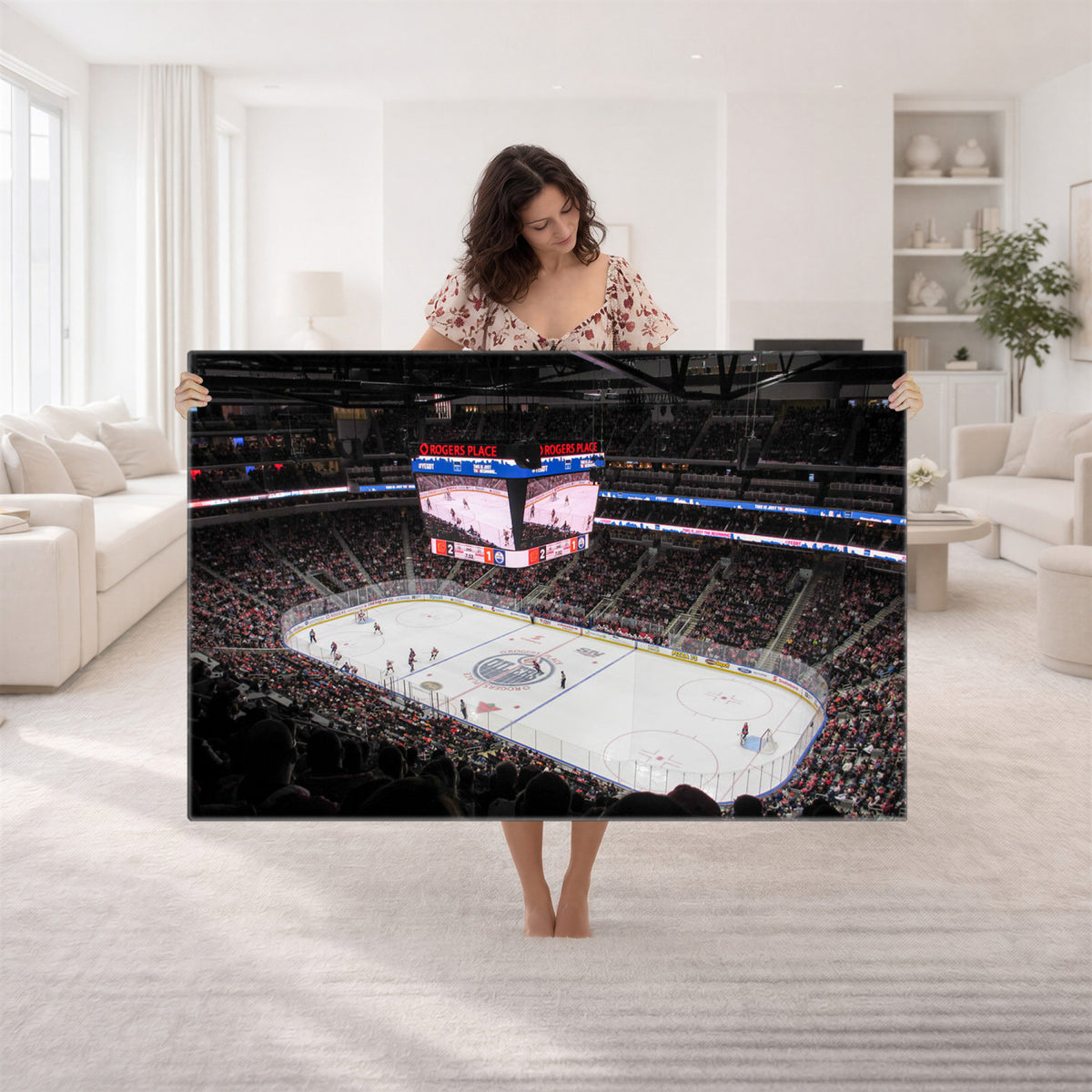 71180-MGV-CV-36X24 - Rogers Place Edmonton Oilers Ice Hockey Stadium Wall Art