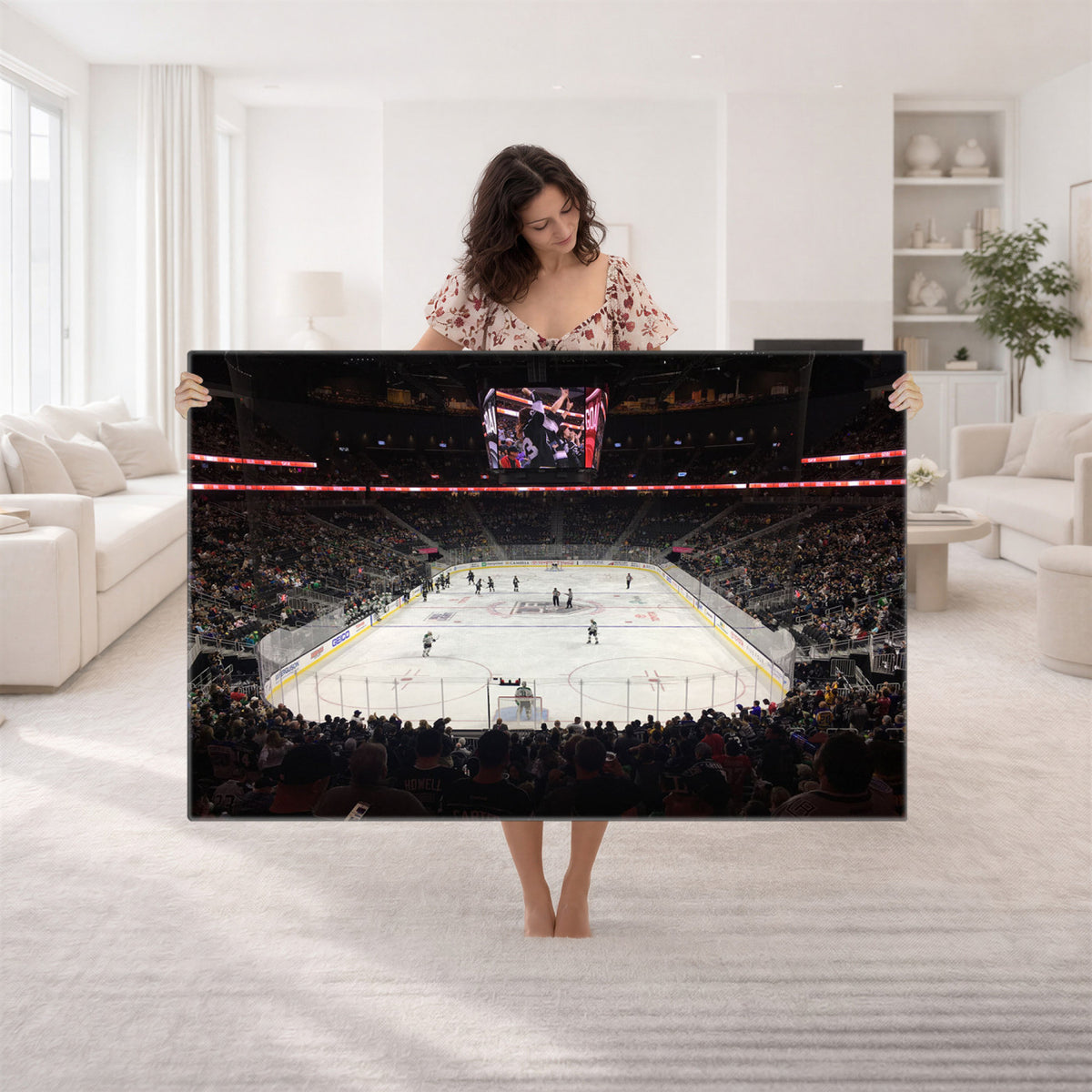 14802-MGV-CV-36X24 - T Mobile Arena Paradise Nevada Vegas Golden Knights Ice Hockey Stadium