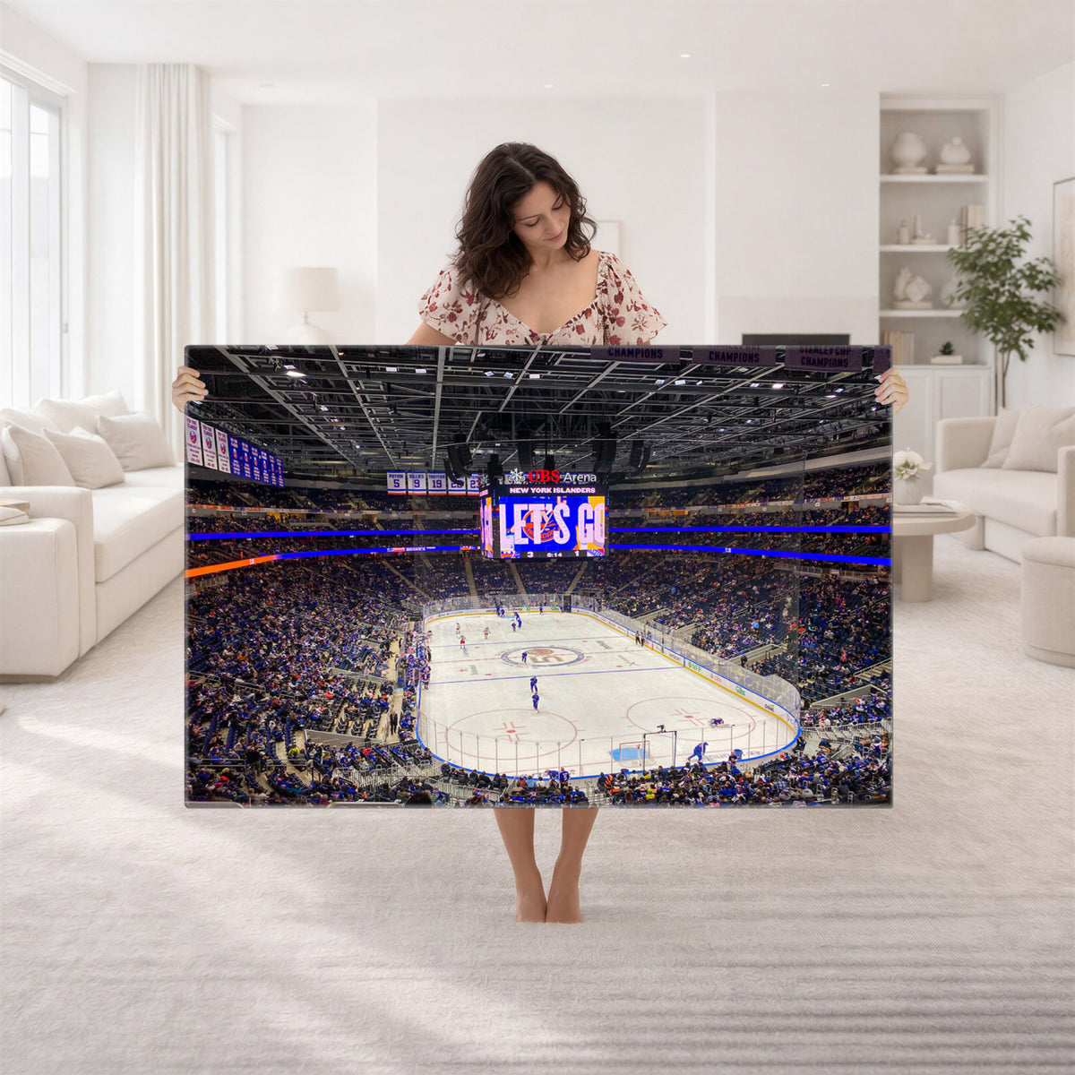 78692-MGV-CV-36X24 - UBS Arena Elmont New York Islanders Ice Hockey Wall Art, UBS Arena Elmont Wall Art Canvas Print