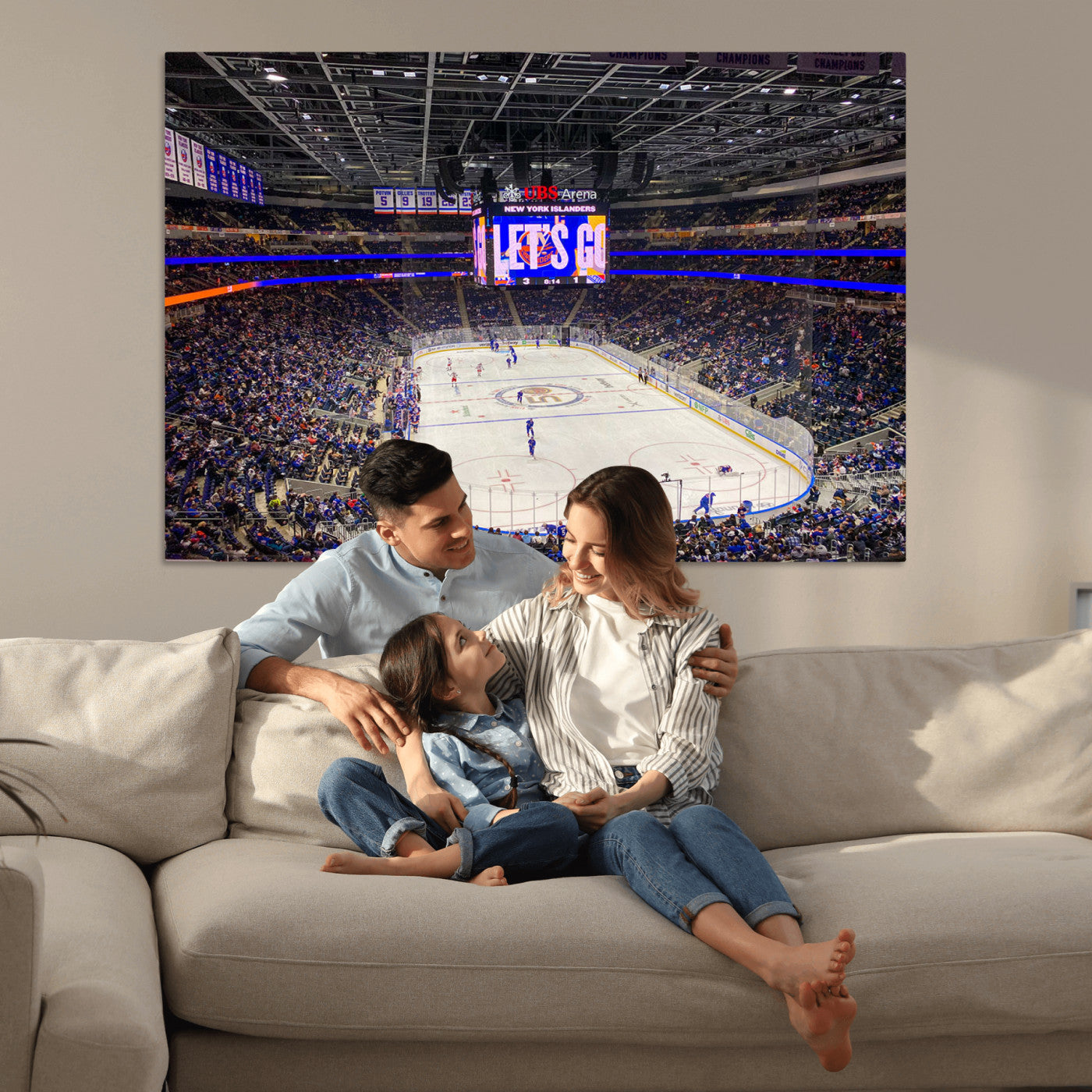 78692-MGV-CV-36X24-UBS Arena Elmont New York Islanders Ice Hockey Wall Art, UBS Arena Elmont Wall Art Canvas Print