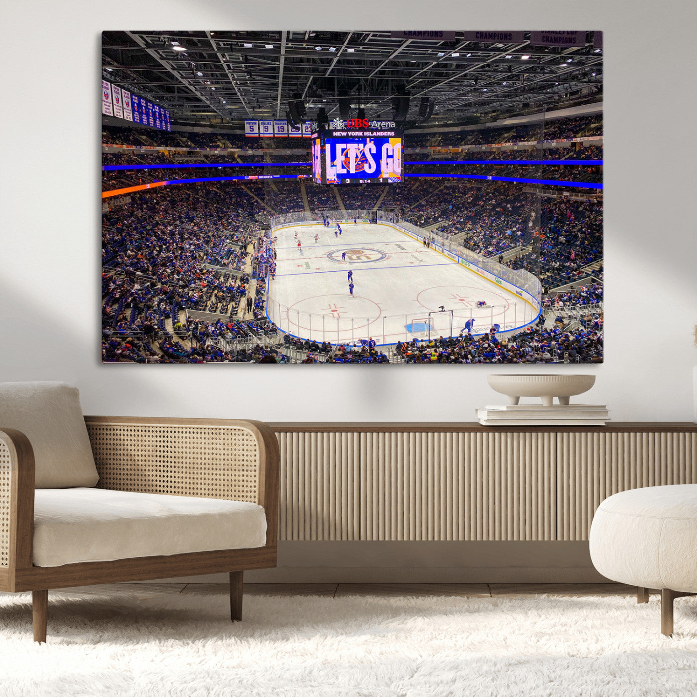 MGV-CV-36X24 - UBS Arena Elmont New York Islanders Ice Hockey Wall Art, UBS Arena Elmont Wall Art Canvas Print