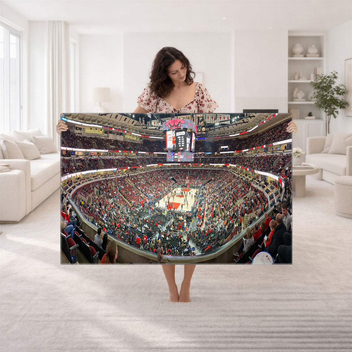 43481-MGV-CV-36X24 - United Center Chicago Bulls Stadium Wall Art Canvas Print